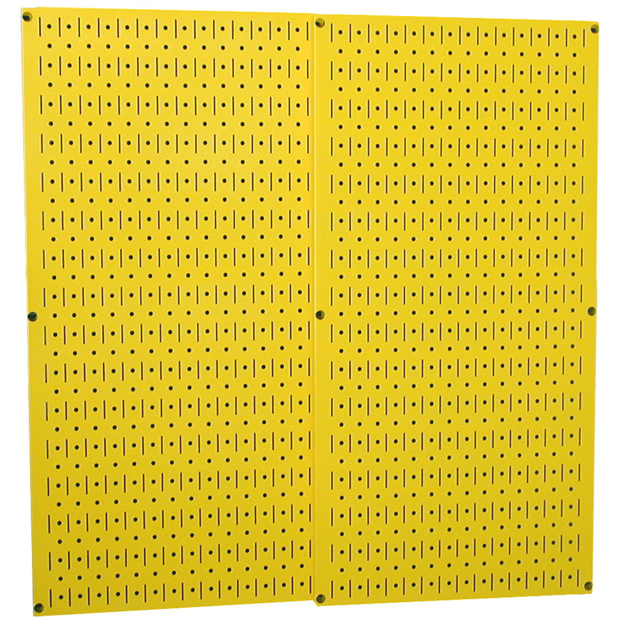 Wall Control Industrial Metal Pegboard Pack — Two Yellow Steel Pegboards, Corrosion-Resistant, Model# 35IP-3232-Y
