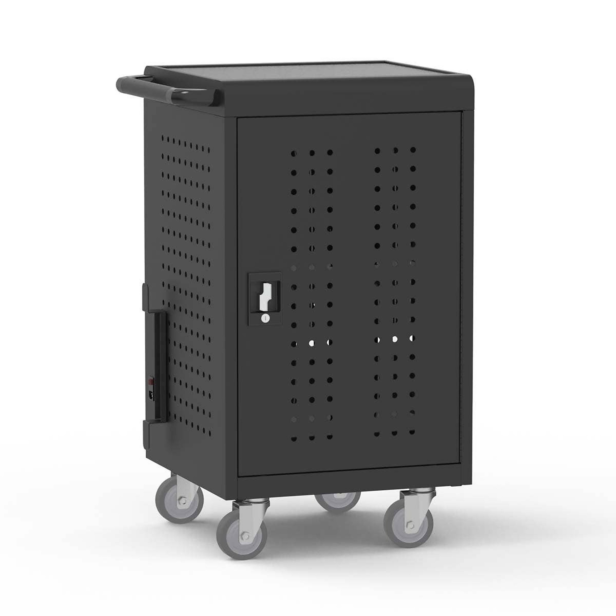 Luxor USB-C Secure Charging Cart — 30 Device, 45W Fast Charging, Locking Steel Cabinet, Model# CHMC002