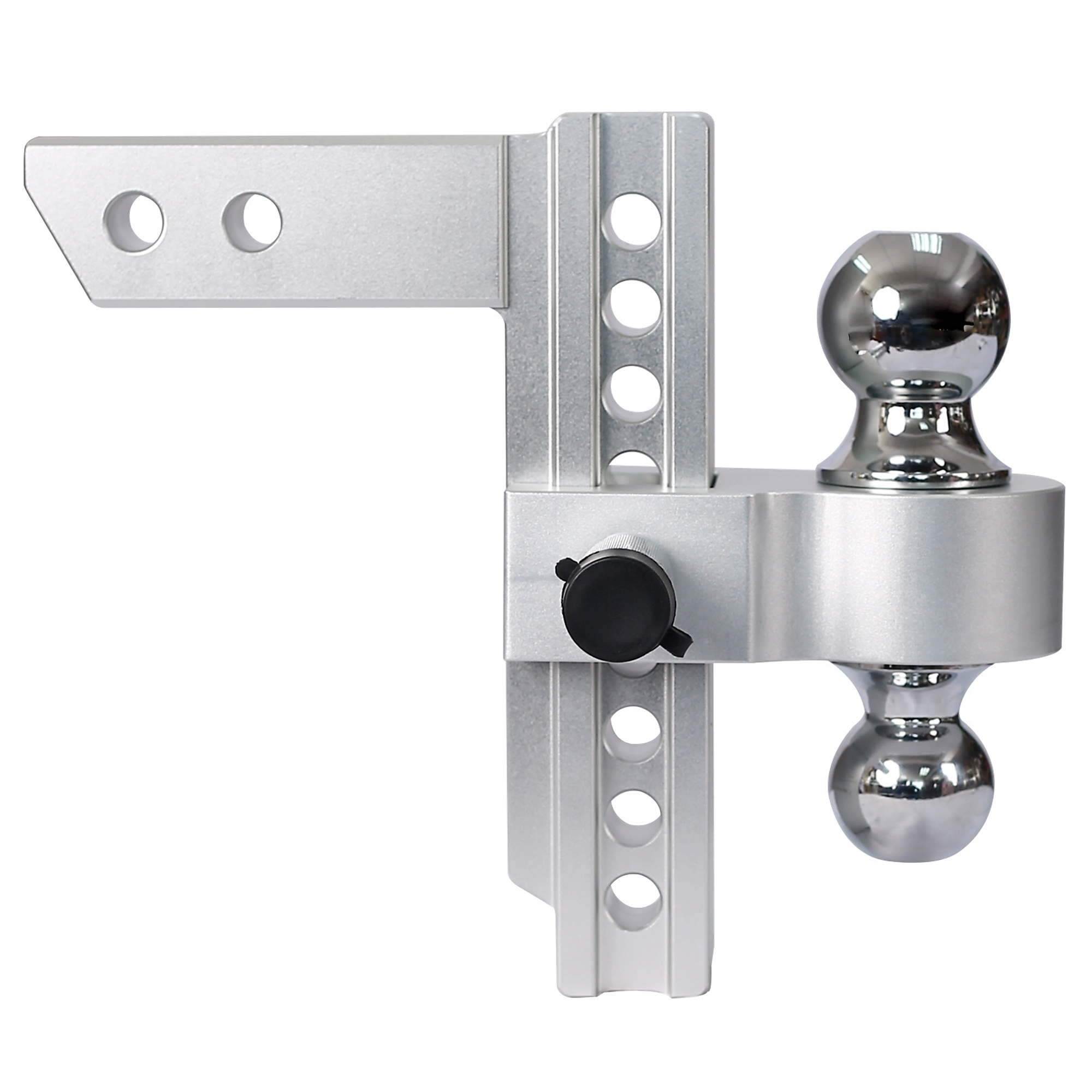 BlackTeck Adjustable Trailer Hitch — 10,000 lb Capacity, 8in. Drop, 2in. Receiver, Dual Ball, Aluminum, Model# N2-37191