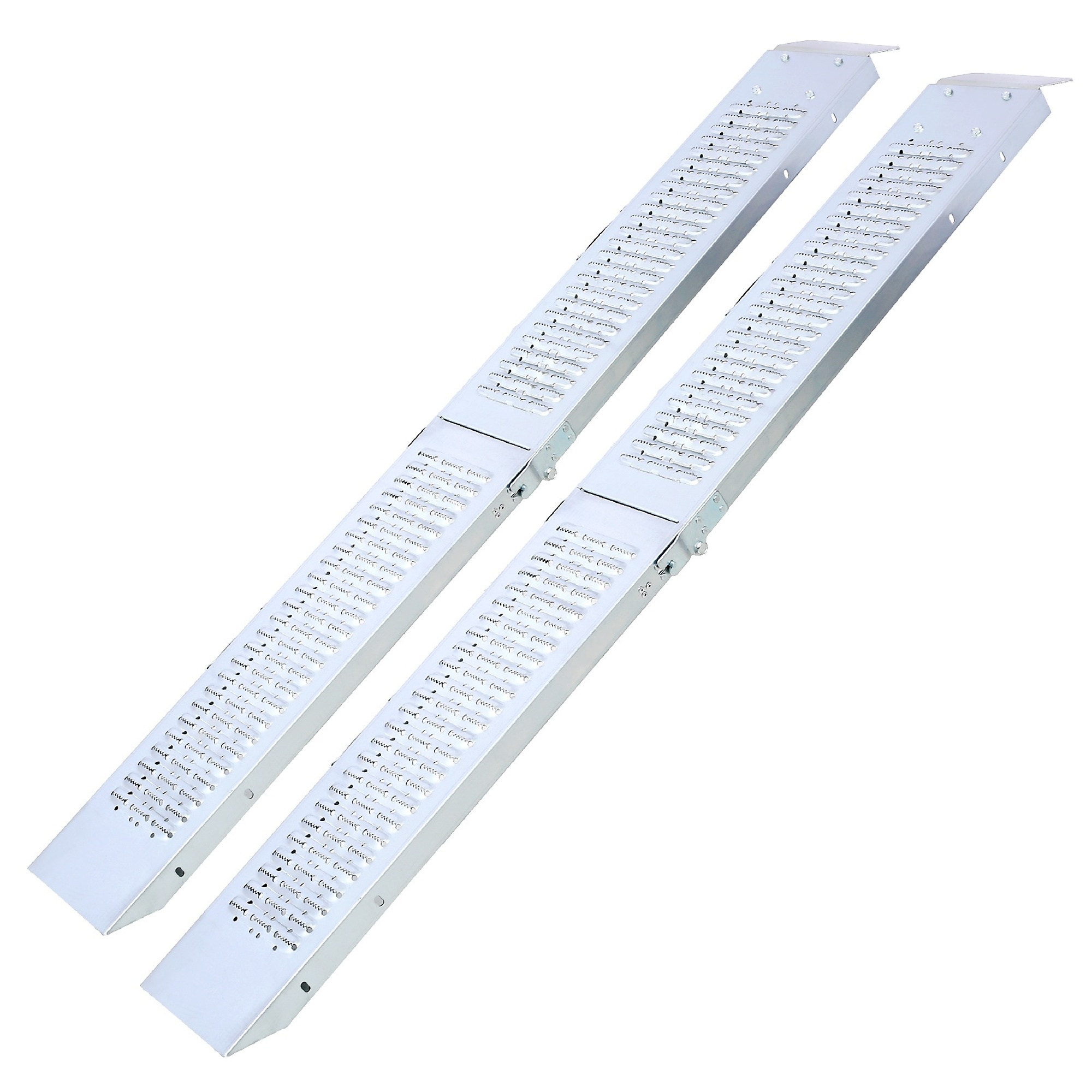 BlackTeck Folding Loading Ramps — 71in., 950-Lb. Capacity, Galvanized Steel, 2-Pack, Model# N2-141759