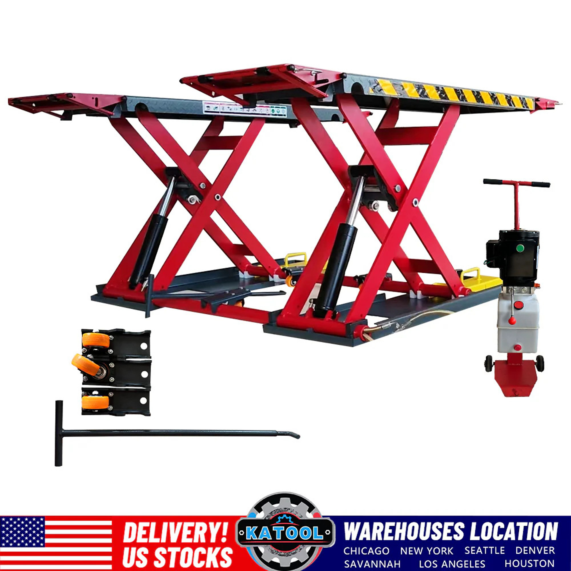 Katool X77 Commercial-Grade Scissor Auto Lift — Reinforced Frame