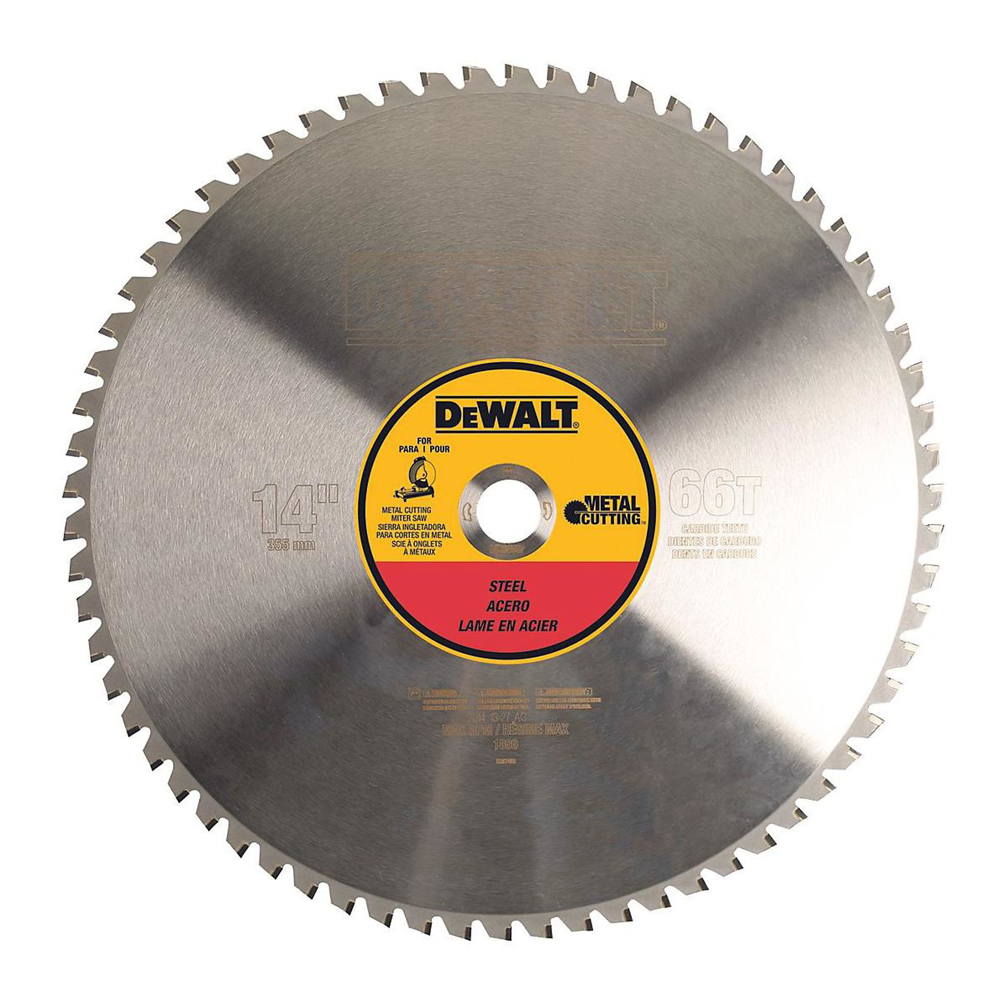 DeWalt Metal Saw Blade — 14in., Titanium Carbide, Burr-Free Cuts, Model# DWTDWA7747