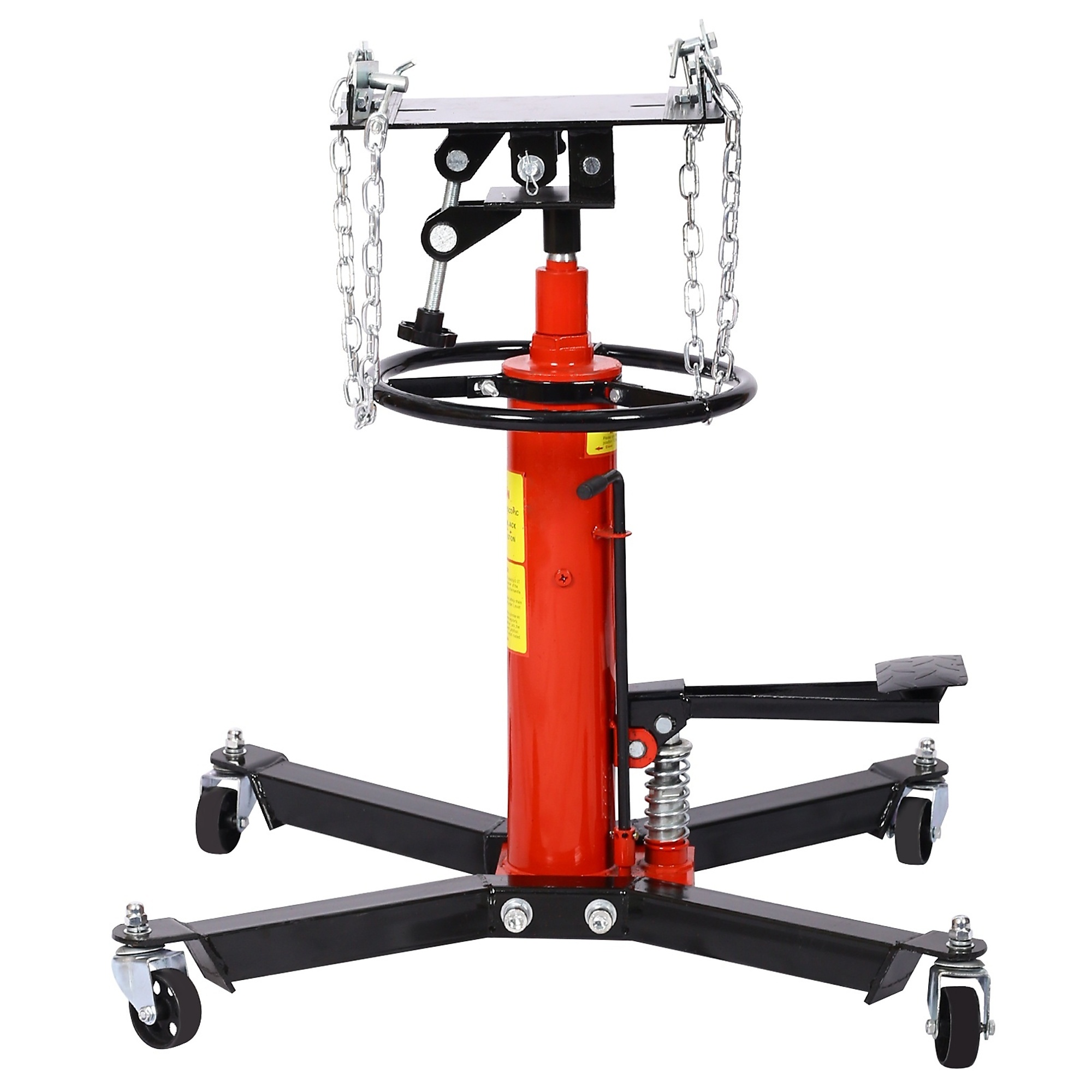BlackTeck Transmission Jack — 1660-Lb. Capacity, 2-Stage Hydraulic, 30in. Safety Chain, Model# N2-38878