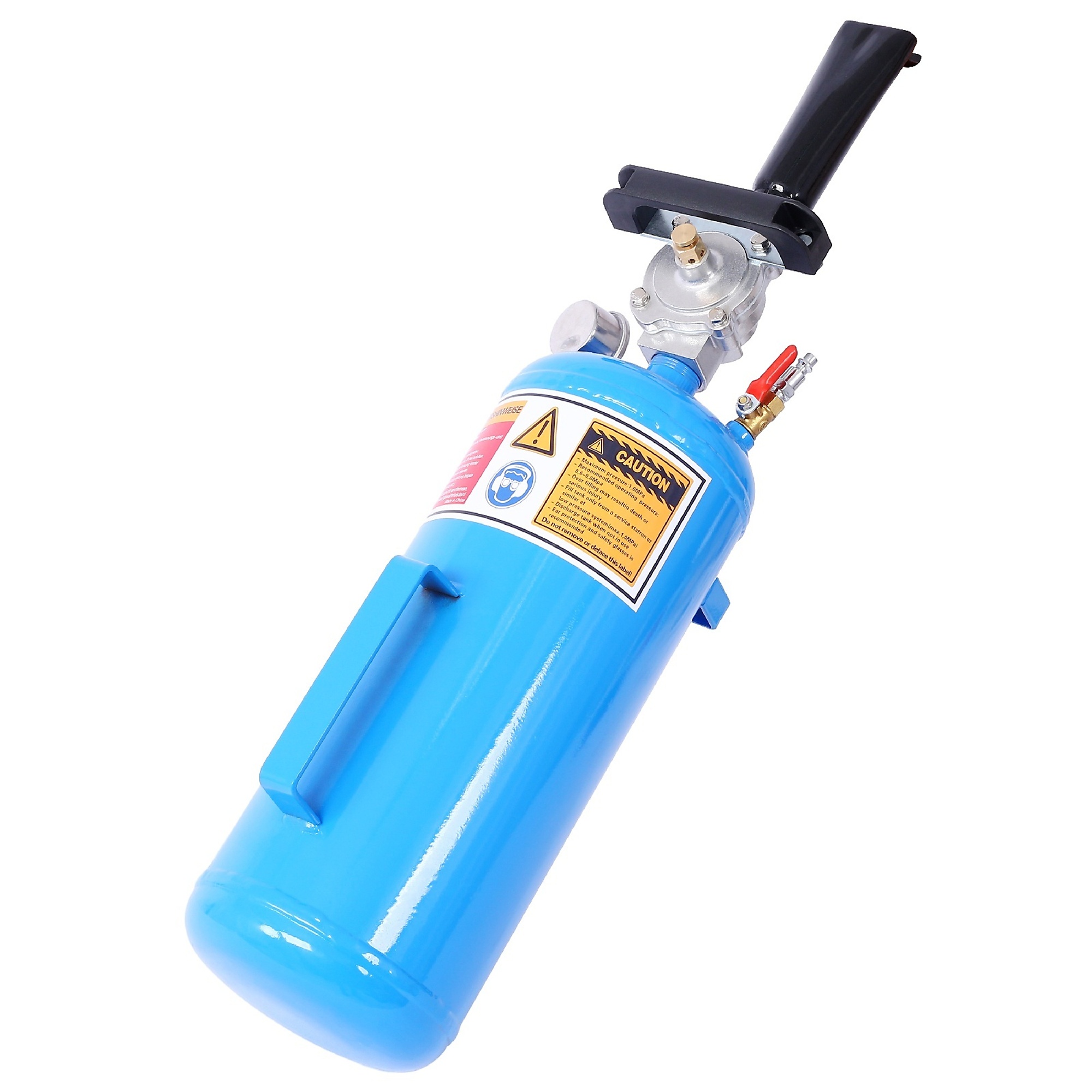 BlackTeck Portable Tire Inflator — 1.8 Gal., 120 PSI, Long Neck Design, Blue, Model# N2-139517