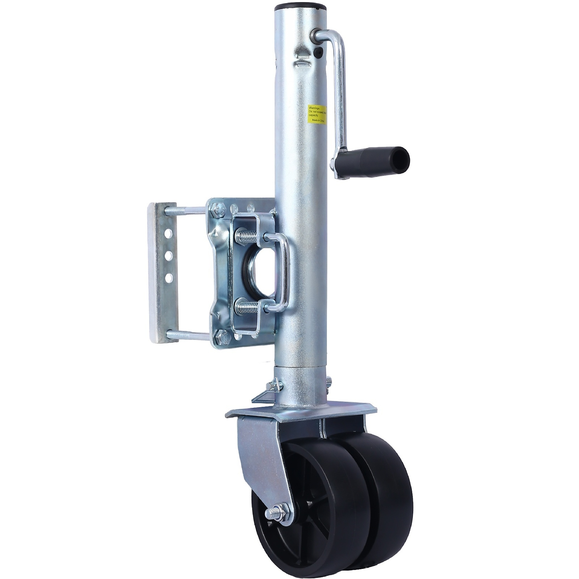BlackTeck Trailer Jack — 1500-Lb. Capacity, 6in. PP Wheels, Handle, Model# N2-67464