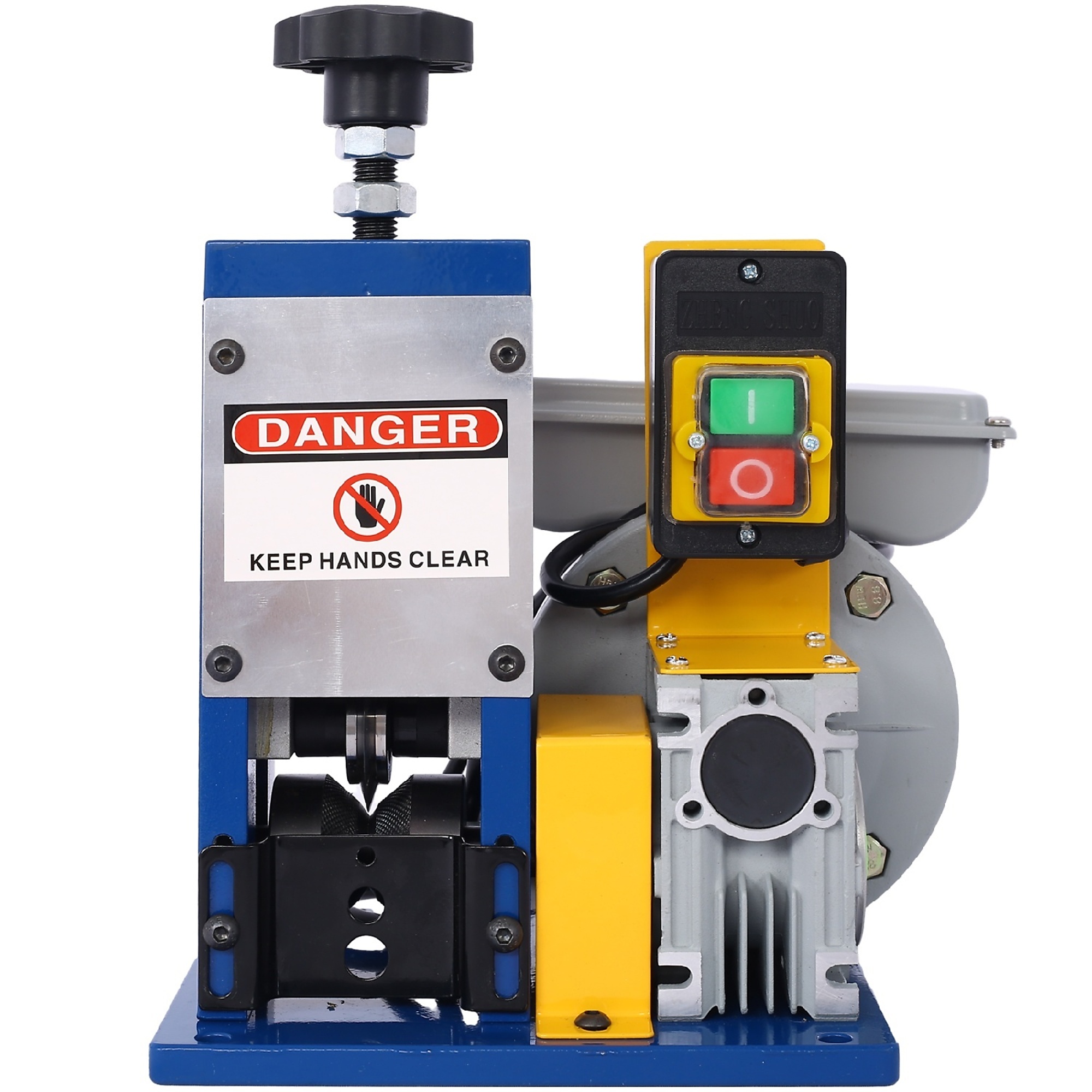 BlackTeck Manual Wire Stripping Machine — 0.06in. to 1in. Copper Wire Peeler, Hand Crank Drill Powered, Model# N2-106363
