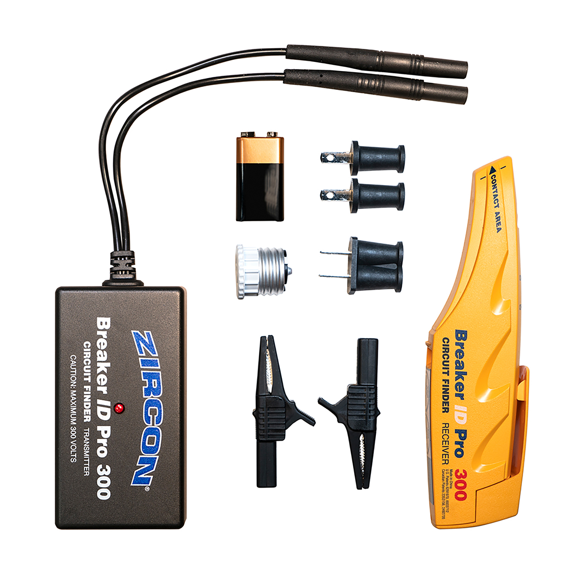 Zircon Breaker ID Pro 300 Circuit Breaker Finder — Light and Audio Indicators, 300V Capacity, Model# 72361