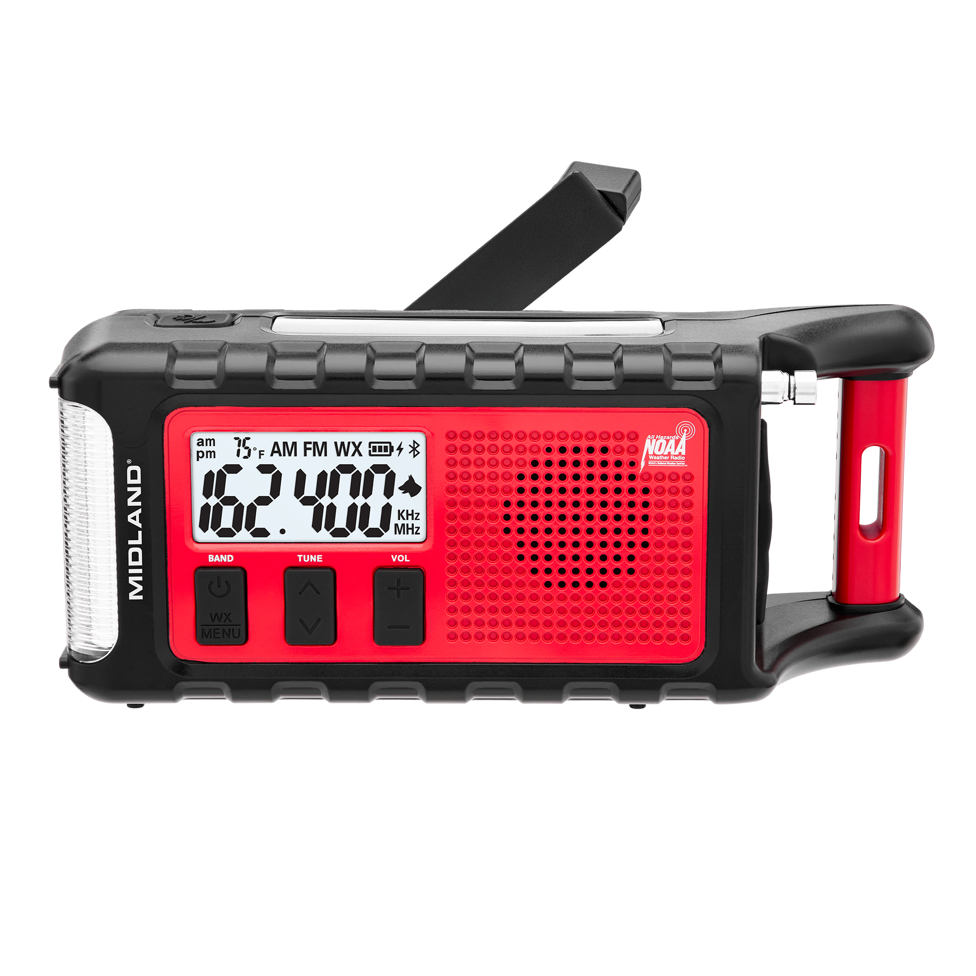 Midland Portable Emergency Crank Radio — ER310PRO, Enhanced Battery Capacity, Bluetooth, Rapid Charging, Model# ER310PRO