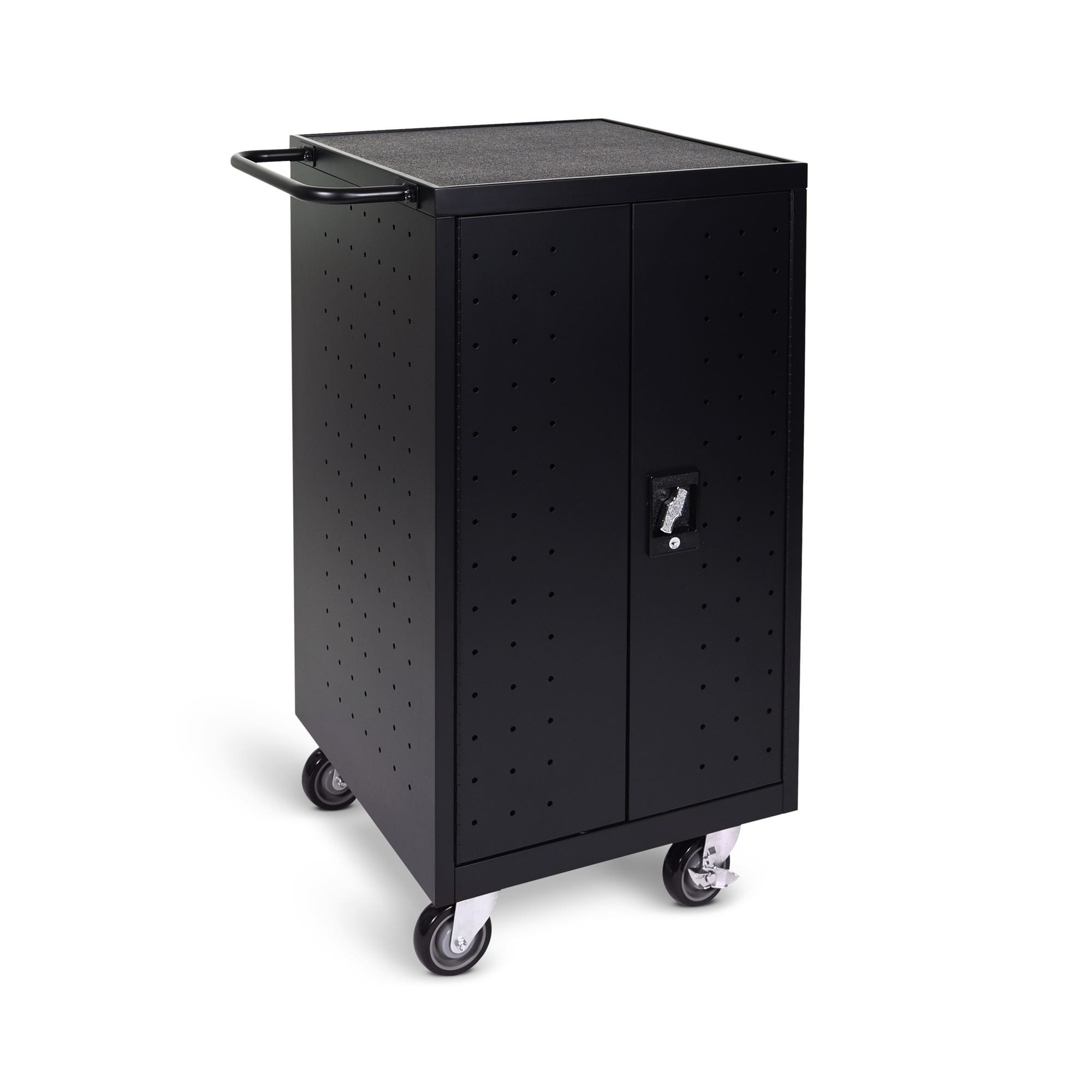 Luxor Laptop/Chromebook Charging Cart — 18 Devices, Lockable Steel Doors, Rolling Casters, Model# LLTP18-B