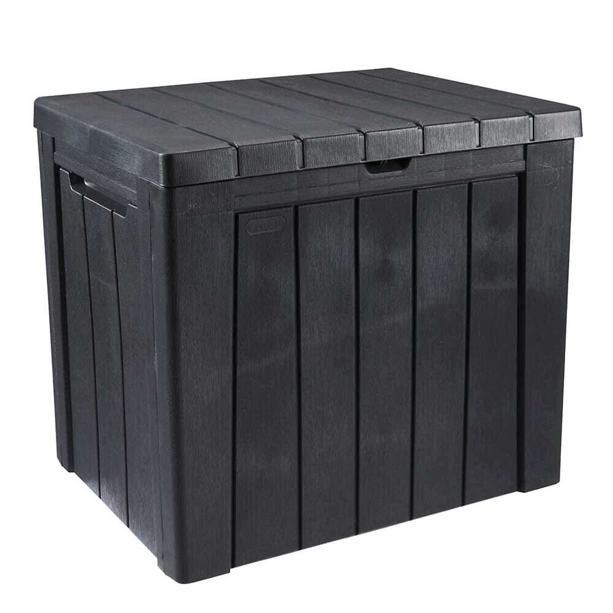 Keter Outdoor Deck Box/Storage Table, 30 Gallons, Graphite, Model