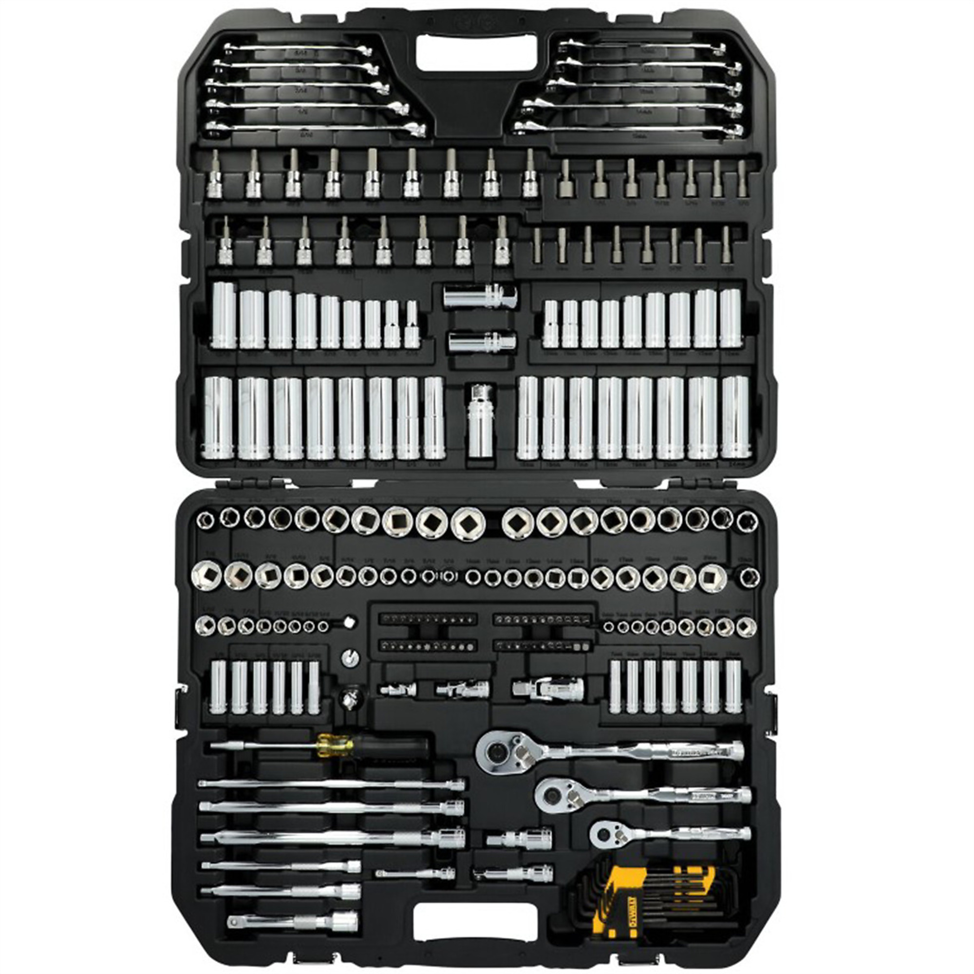 DeWalt ToughSeries Mechanics Tool Set — 242-Piece, 3 Drive, 144-Tooth Ratchet, Model# DWTDWMT45417