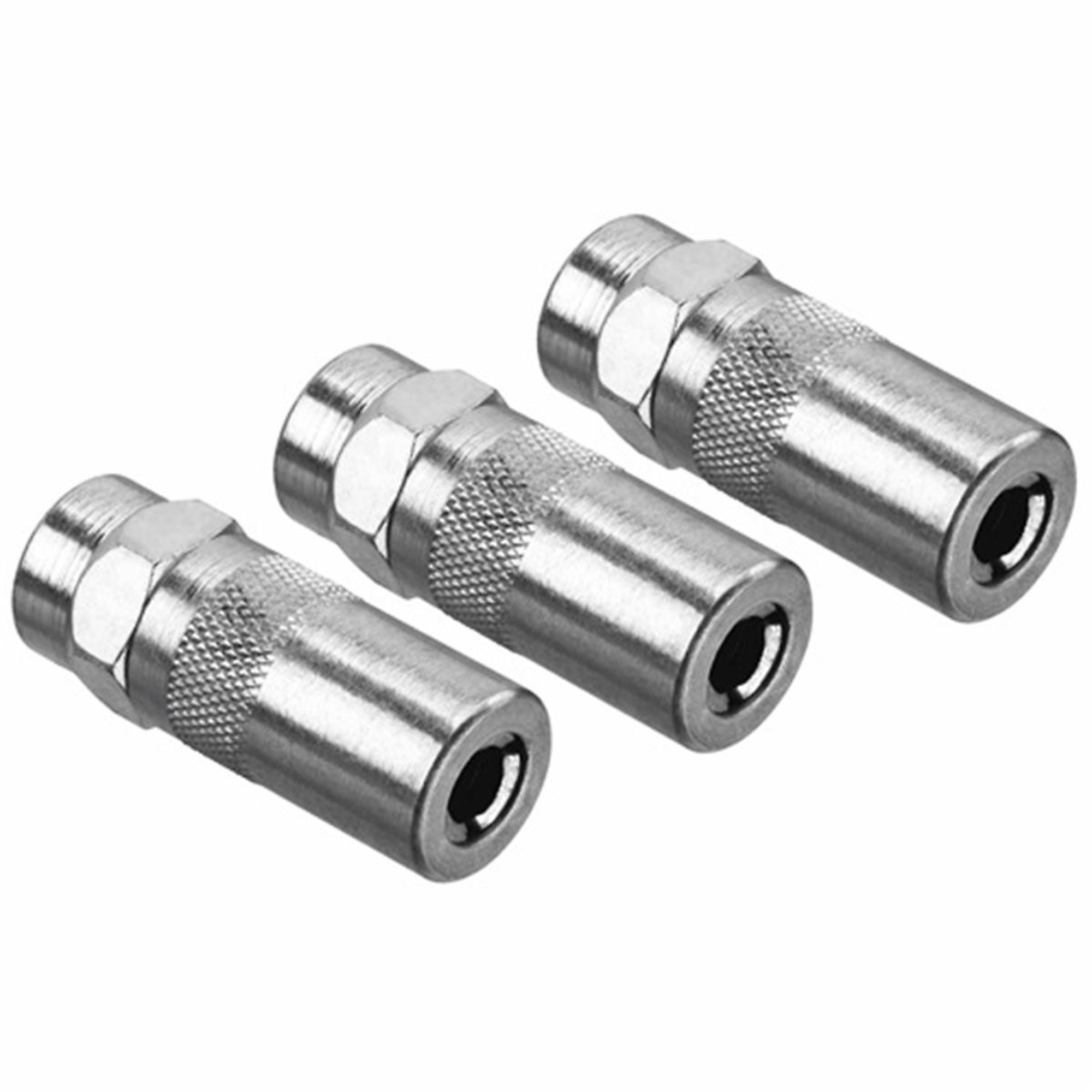 DEWALT Heavy-Duty Grease Gun Coupler — 1/8in. NPT, 10,000 PSI, 3-Pack, Model# DWTDCGG5701-3