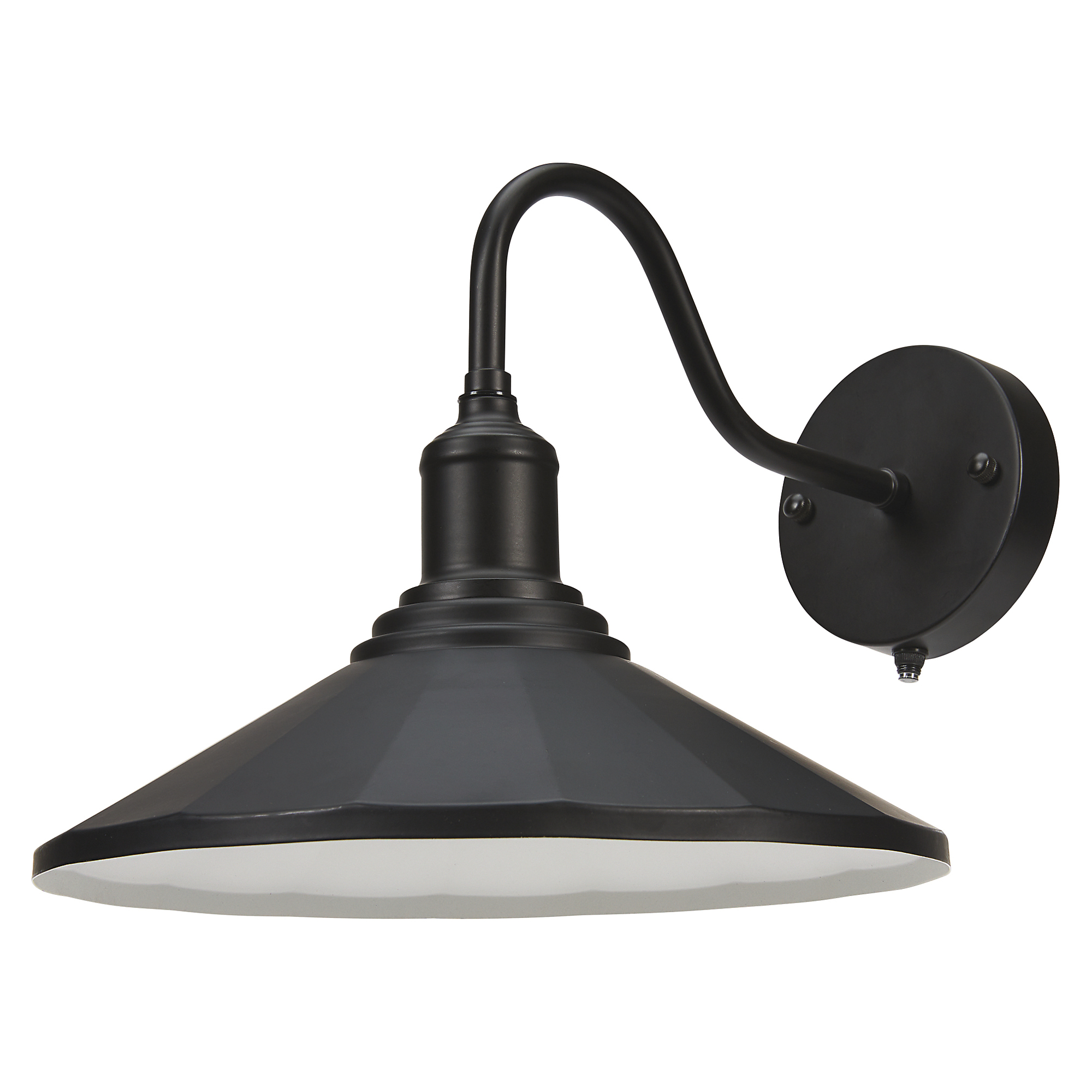 Strongway 11.5in. Outdoor Barn Lights, 2-Pk., E26 Base, 60 Watts, 110V, Black, Gooseneck