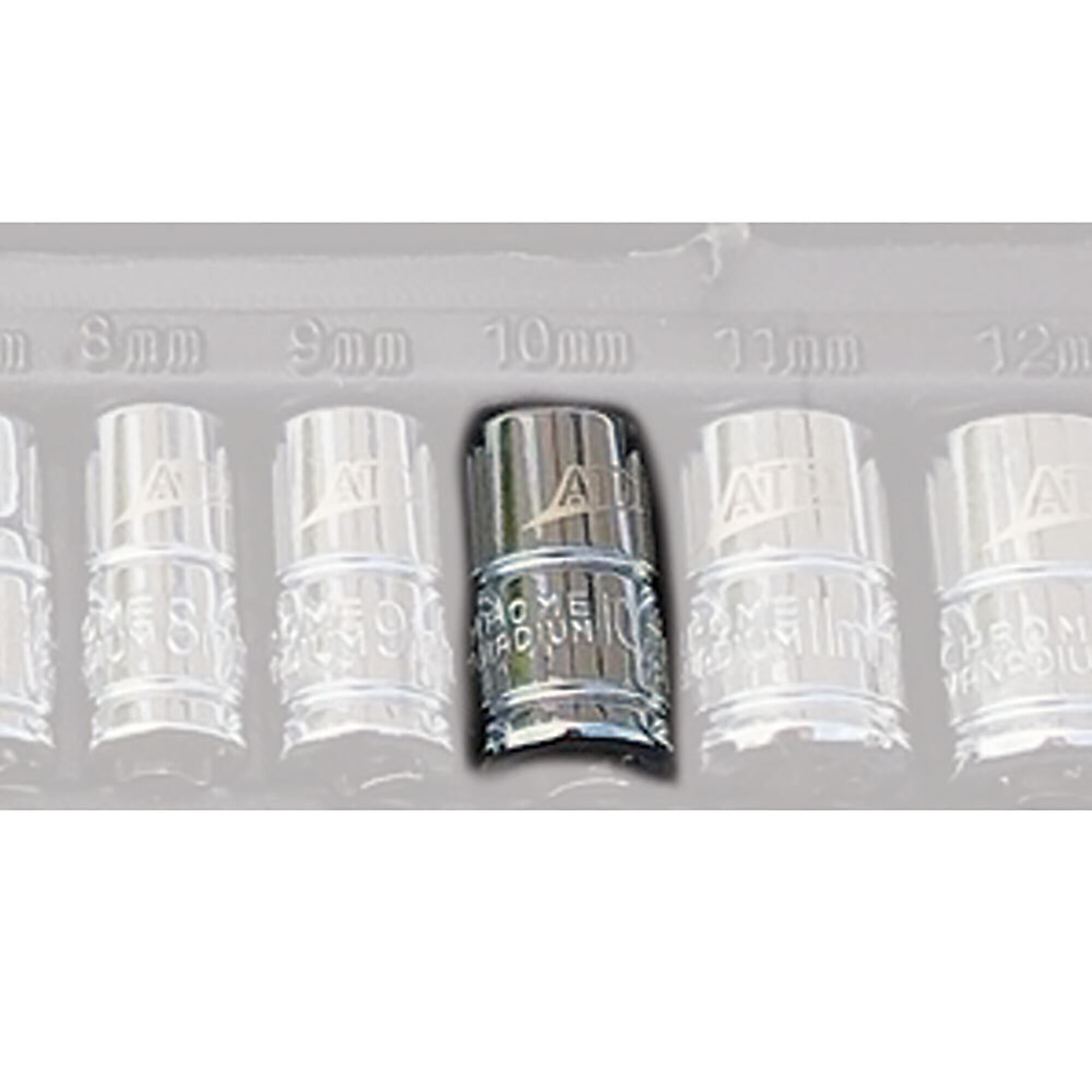 ATD Socket Chrome 1/4Dr 10Mm Metric Standard, Model# 10066