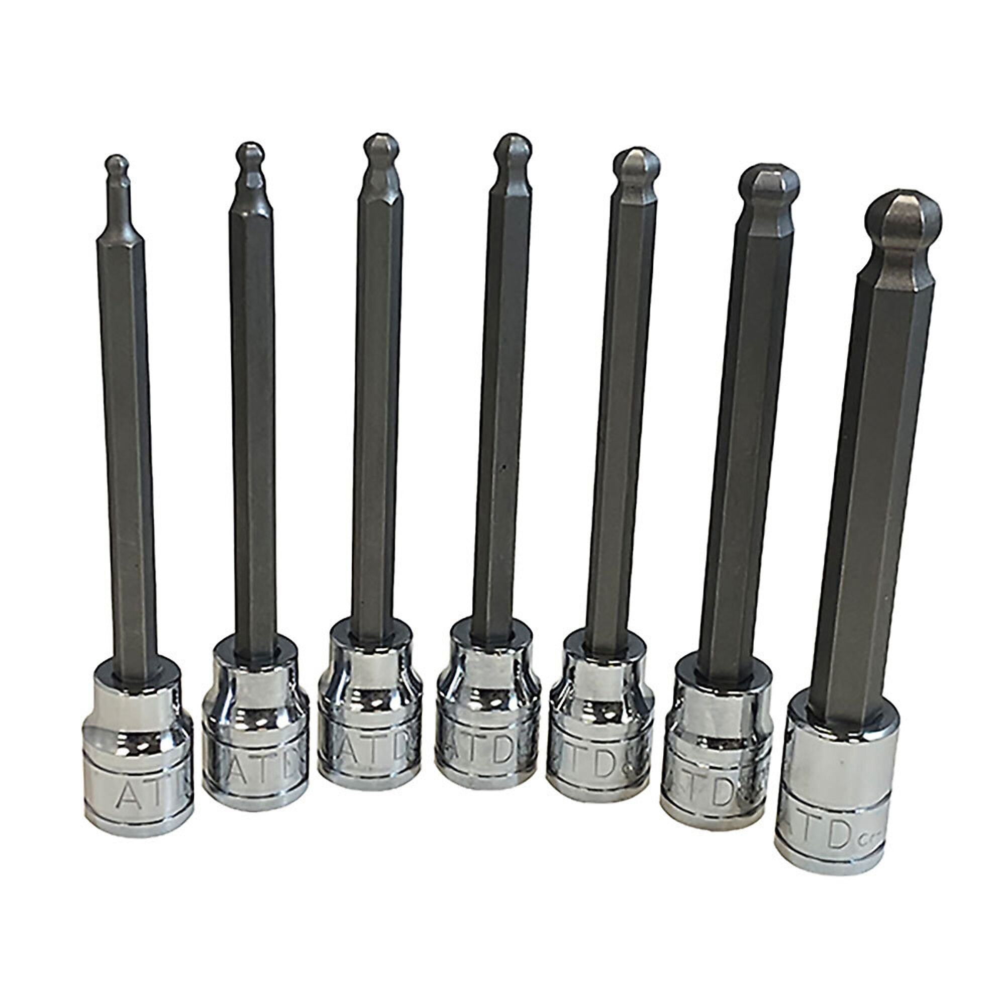 ATD Set Socket Hex Bit Ball End Sae 7 Pc, Model# 10111