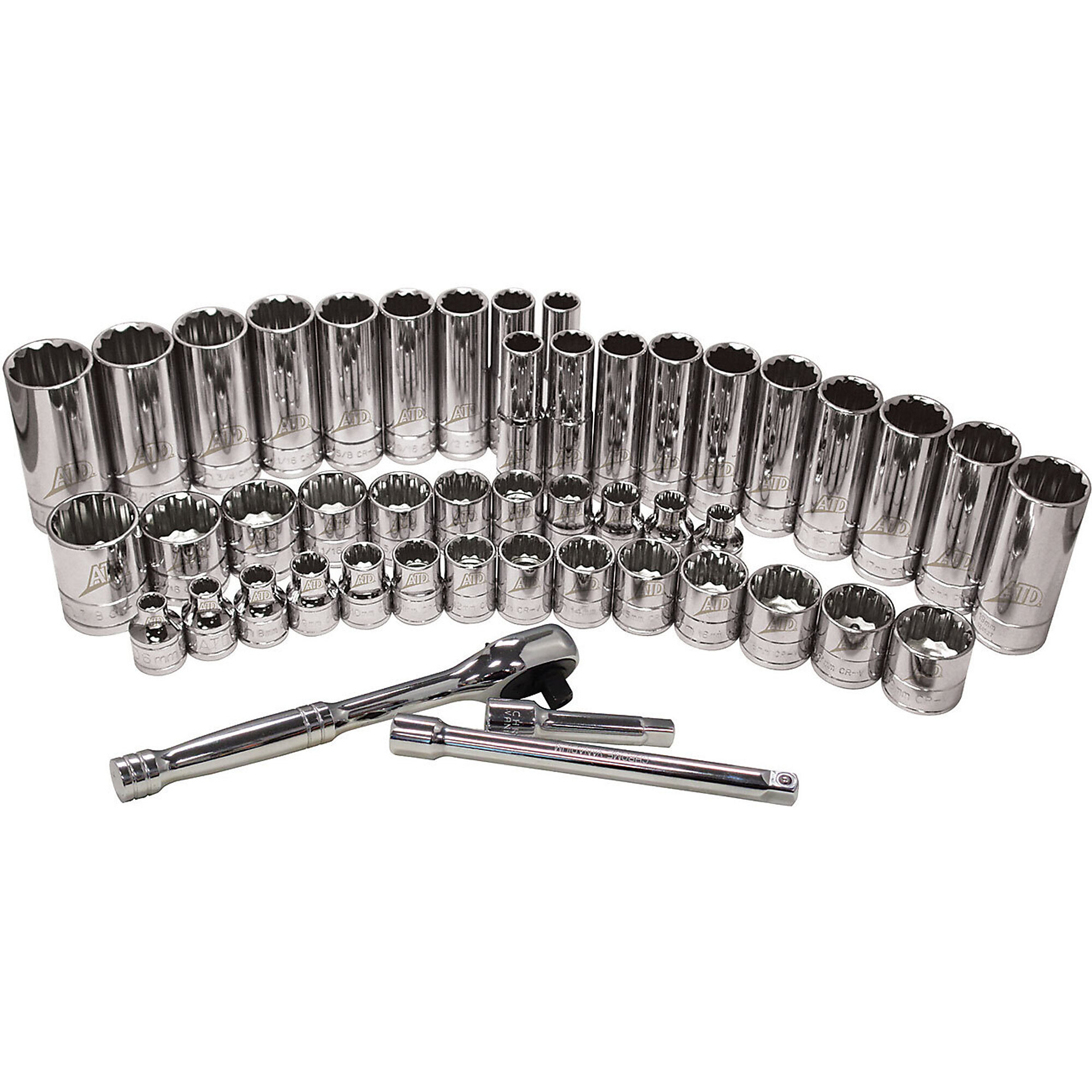 ATD Socket Set 3/8" Dr 47Pc Sae/ Metric, Model# 10078