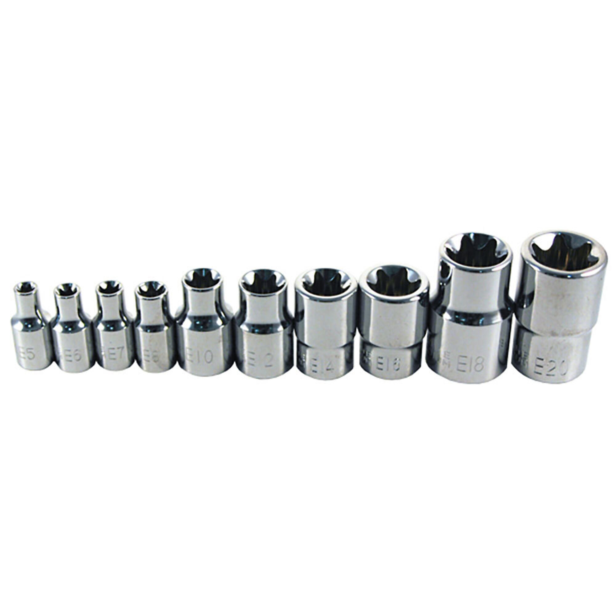 ATD Socket Set 10Pc External Inverted Torx, Model# 10123