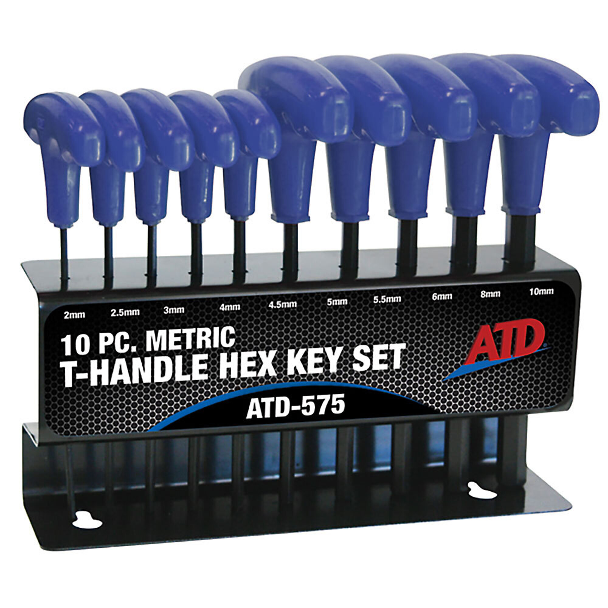 ATD Hex Key T-Handle Set 10Pc Metric, Model# 10505