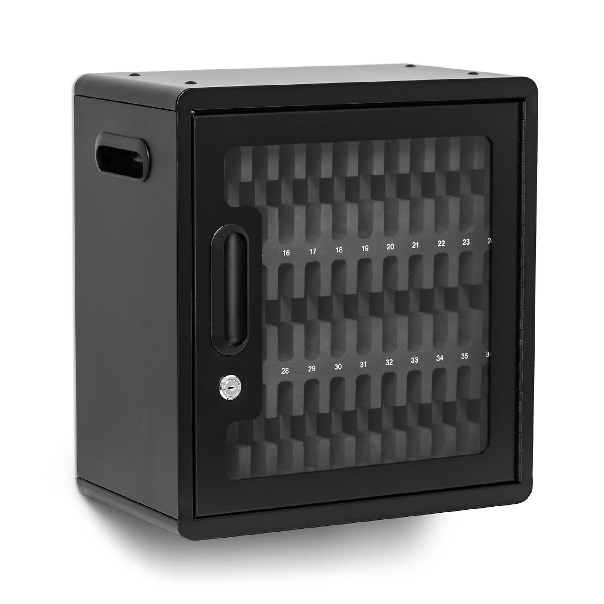 Luxor CellGuard Cell Phone Storage Cabinet — Wall-Mount, 32 Slots, Locking Steel Door, Model# CHZZ002