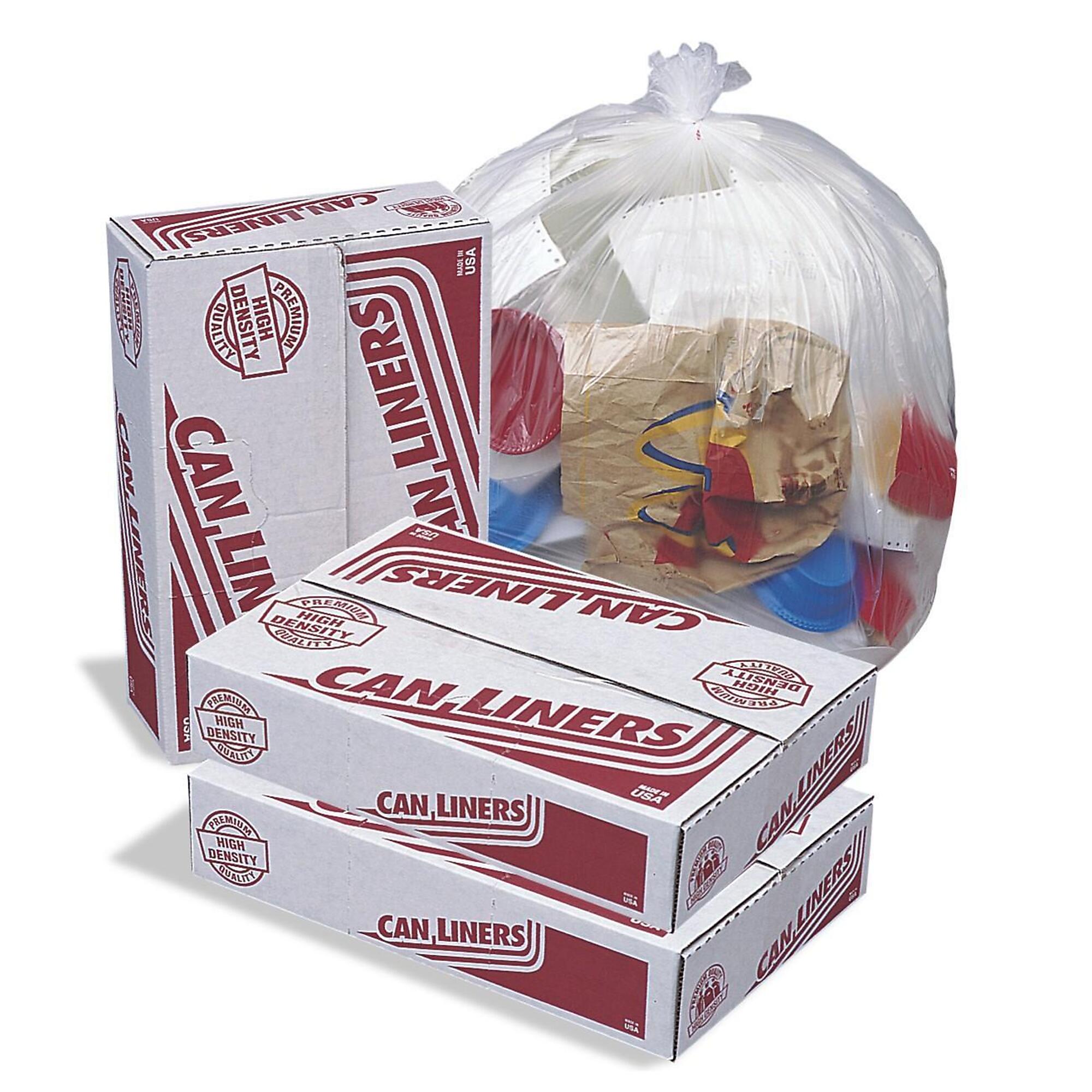 All Pro Premium HDPE Can Liner — 12-16 Gal., 8 Mic, 1000/Box, Model# ALPMR24330MC