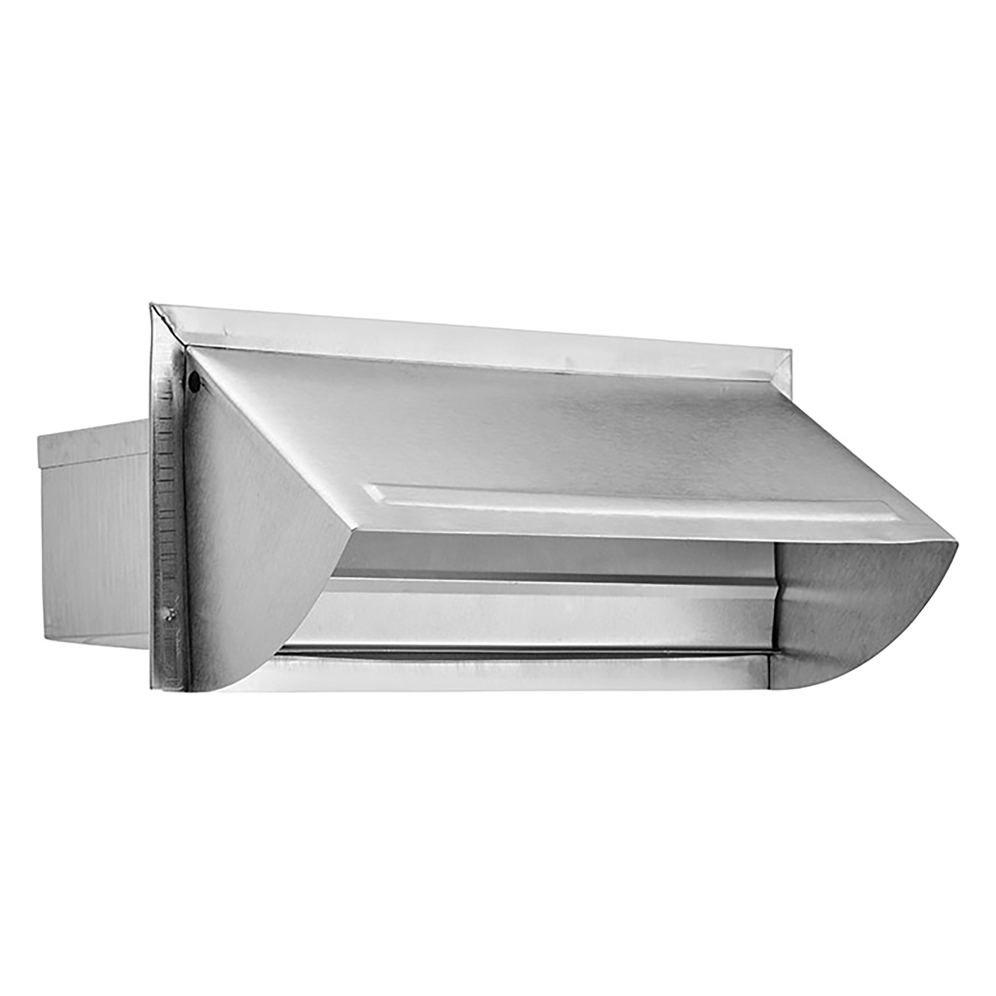 Lambro 3.25in. x 10in. Aluminum Wall Cap — Spring-Controlled Damper, Foam Seal, Model# 1060