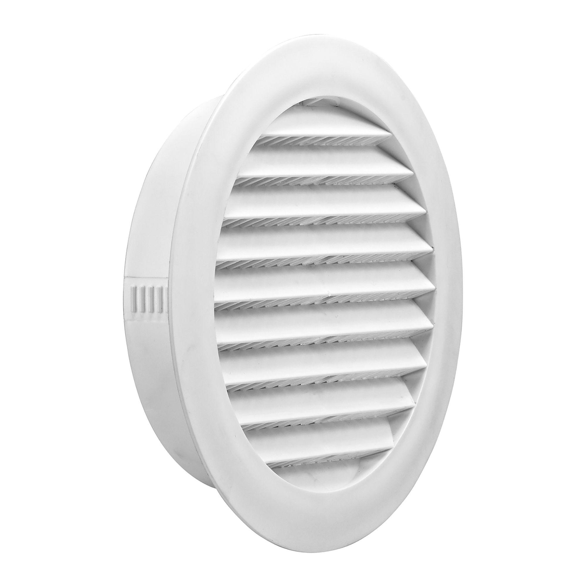 Lambro 6in. Plastic Flush-Mount Round Vent — White, Friction-Fit Collar, Model# 176W
