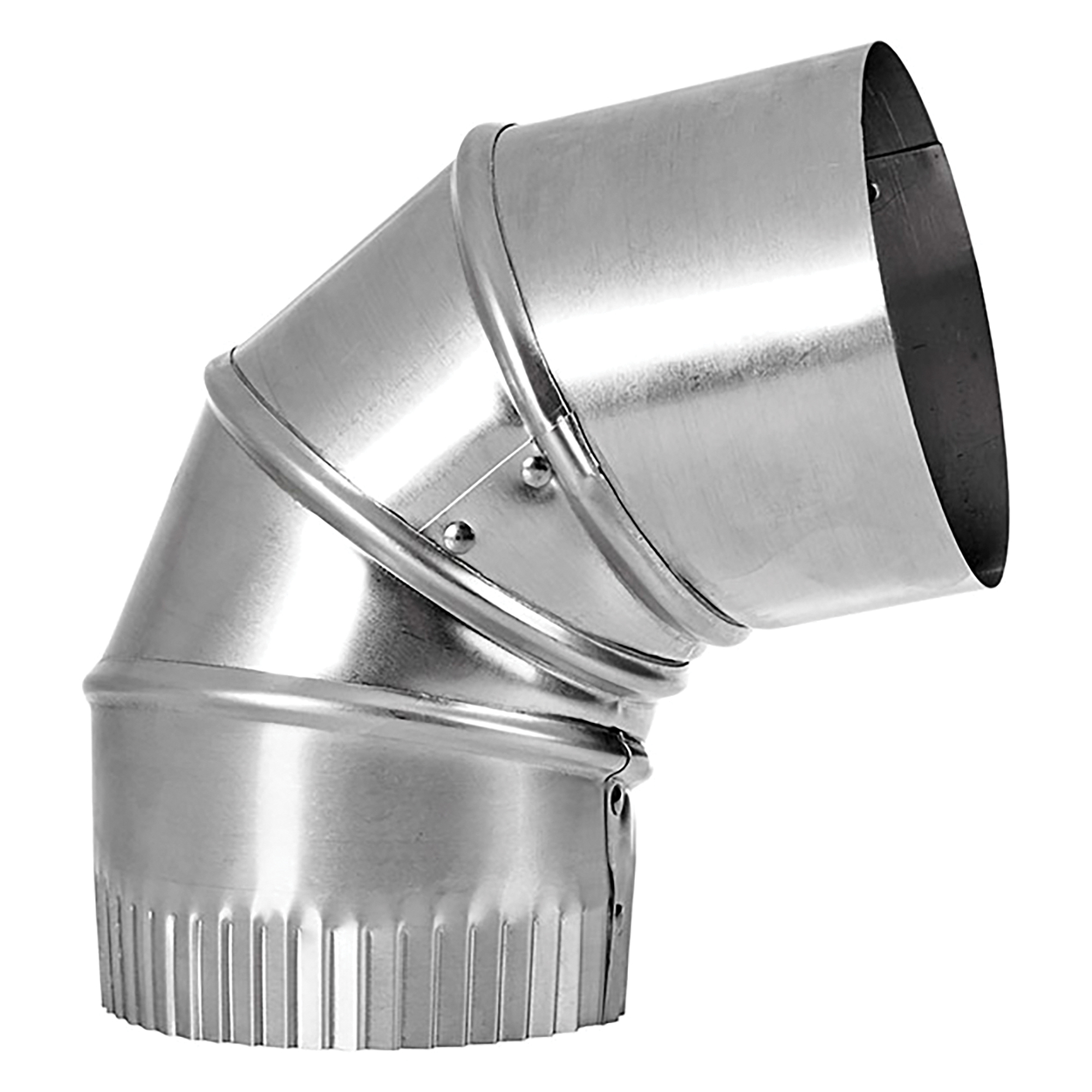 Lambro 4in. Aluminum Adjustable Elbow — 90°, Crimped End, Model# 2310