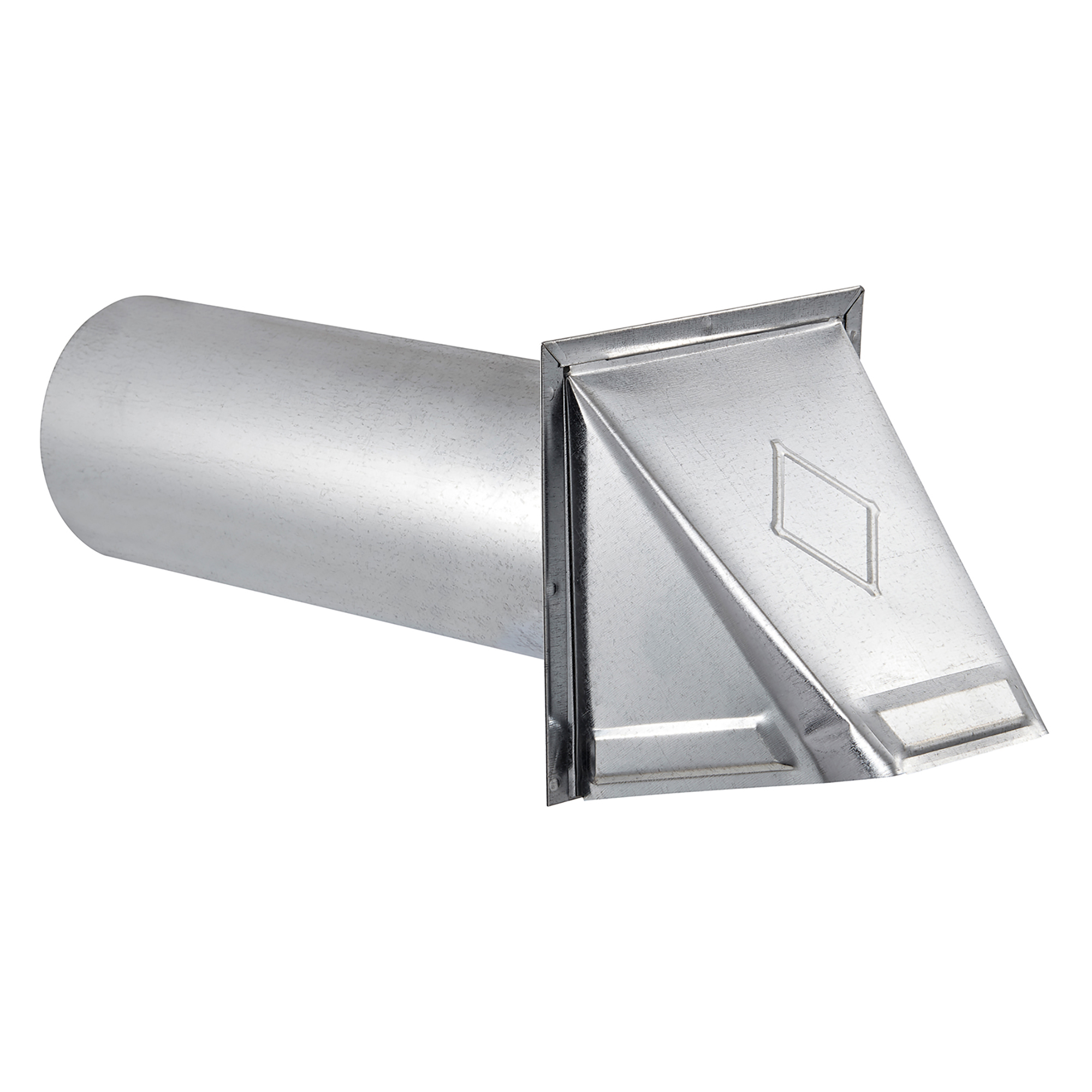 Lambro 4in. Wall Exhaust Hood Bath Fan Vent — 26-Gauge Galvanized Steel, Damper, Wire-Mesh Screen, 11in. Pipe, Model# LAO34400GMS