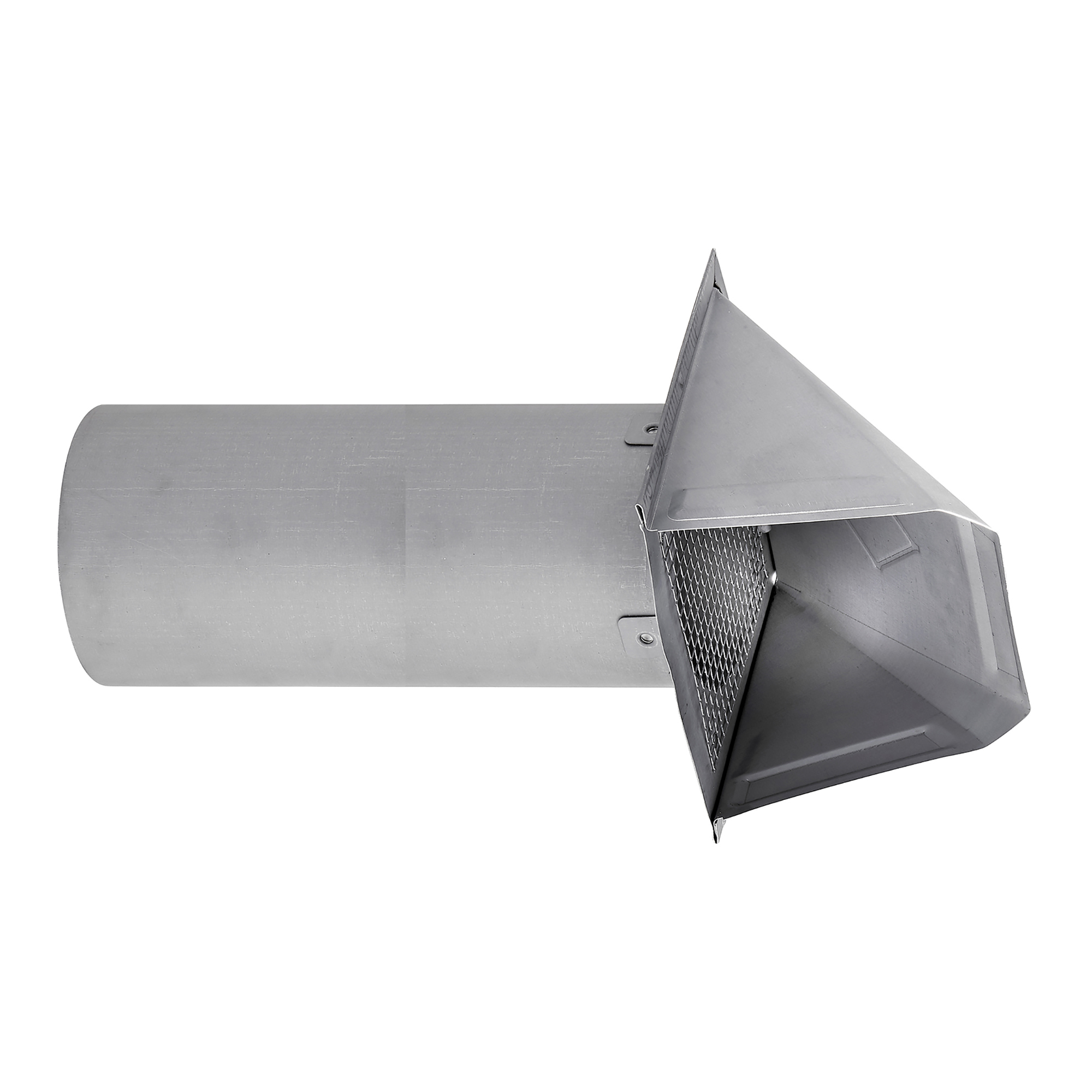 Lambro 4in. Paint-Grade Steel Fresh Air Intake Vent — 26-Gauge, Wire Mesh Screen, 11in. Pipe, Model# EC-34400GNDMS-PG