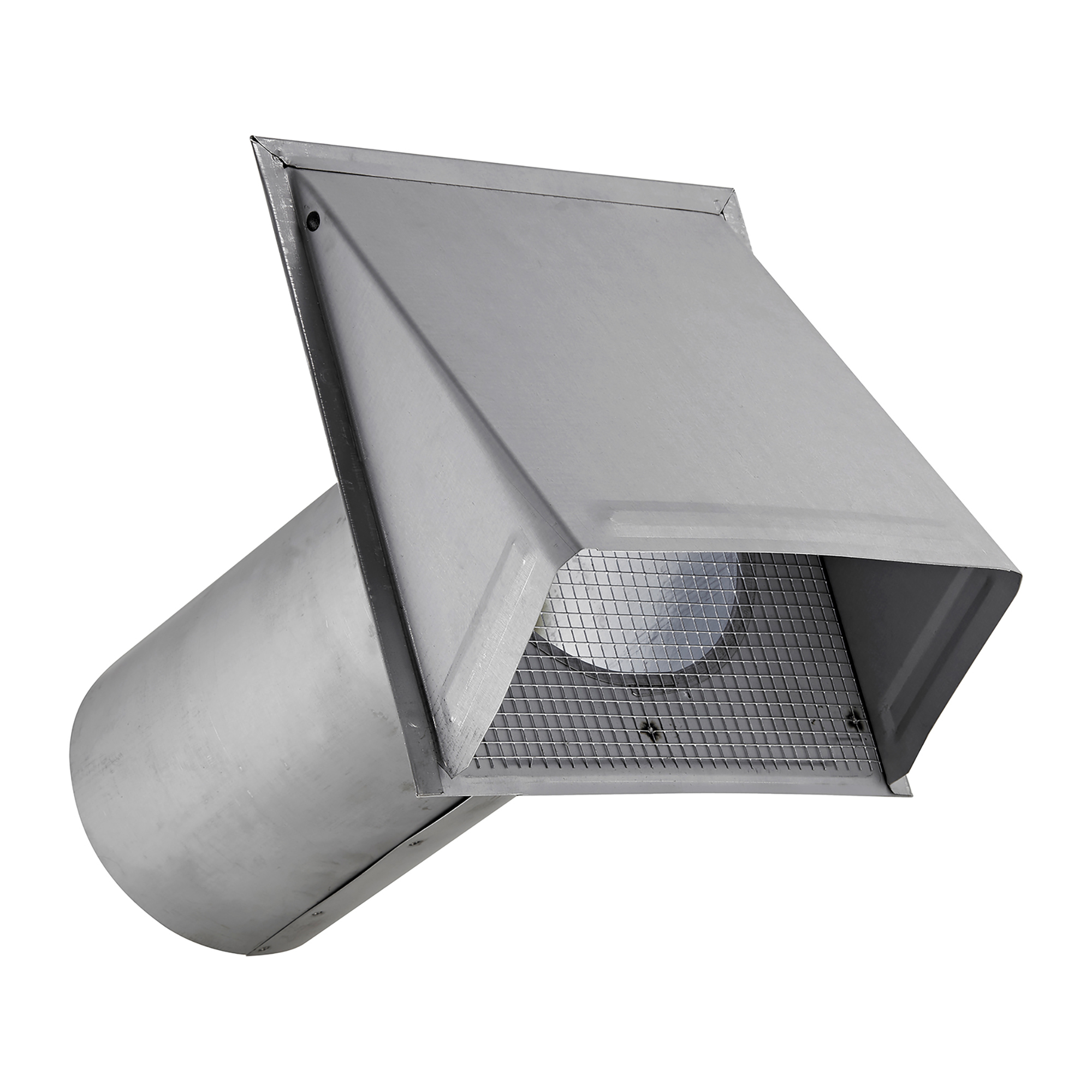 Lambro 6in. Paint-Grade Steel Fresh Air Intake Vent — 11in. Pipe, Wire Mesh Screen, 26-Gauge, Model# EC-3460GNDMS-11-PG