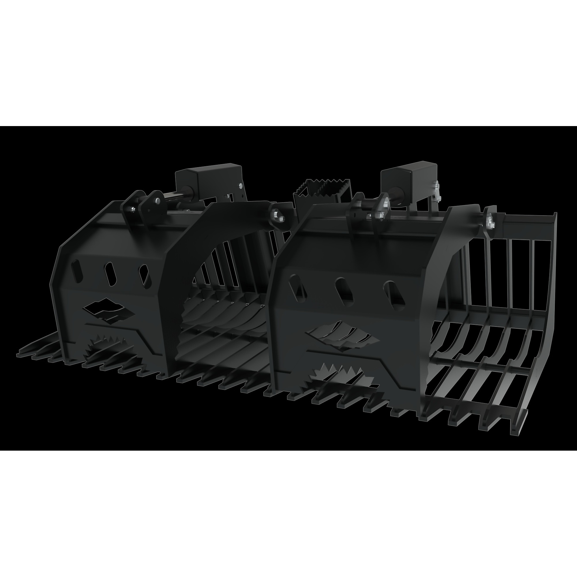 Top Dog Attachments Heavy-Duty Brush Grapple — 75in., 1/2in. Steel, Serrated Teeth, Model# 9010032-HD