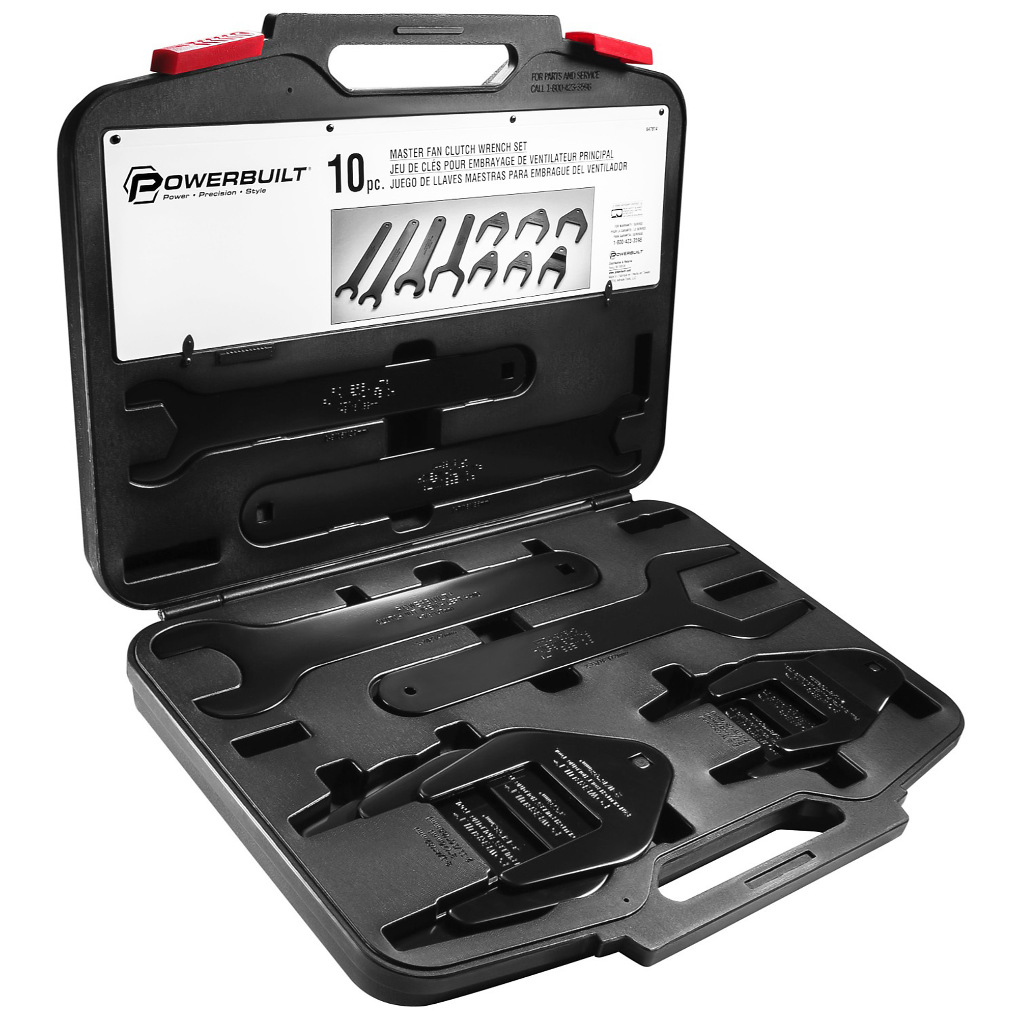 Powerbuilt, 10 Piece Master Fan Clutch Wrench Set, Model # 647814