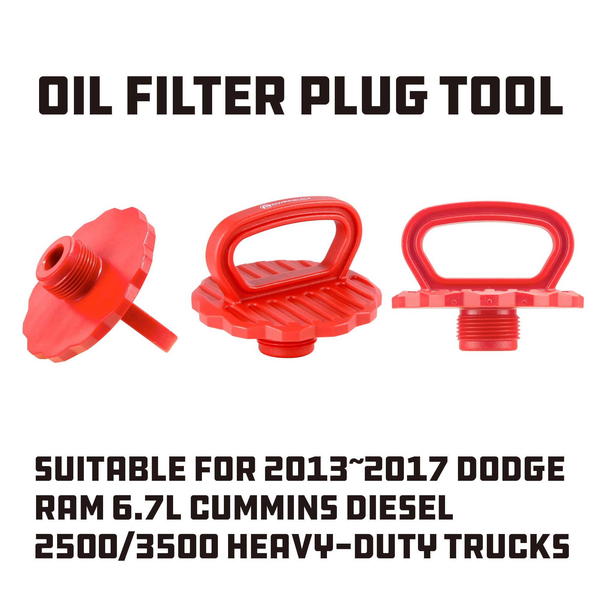 Powerbuilt, Oil Filter Plug for Cummins 6.7L Diesel Engine Dodge Ram 2500/3500, Model # 942098