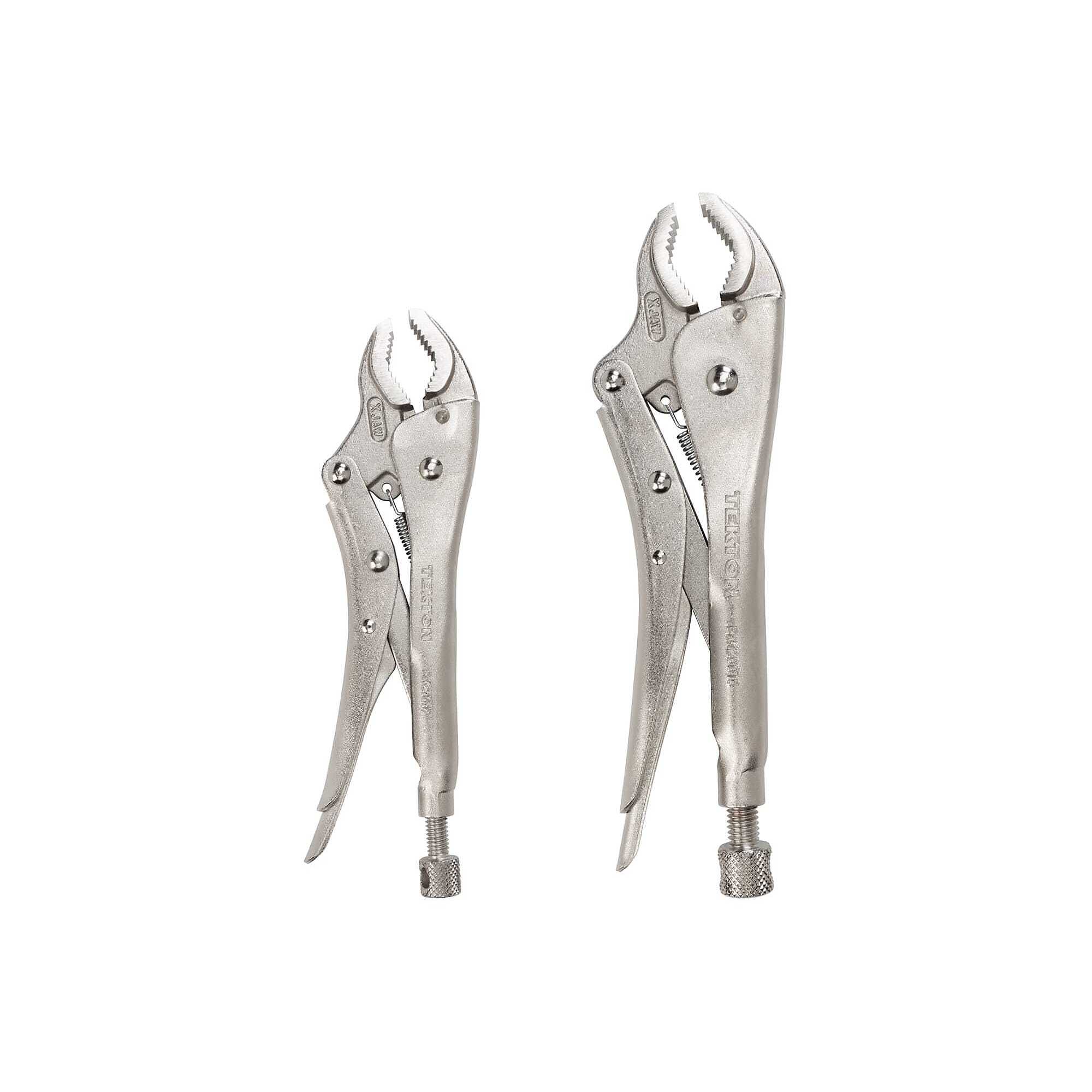 TEKTON Deep Bite Round Jaw Locking Pliers Set (2-Piece) | PLK90201