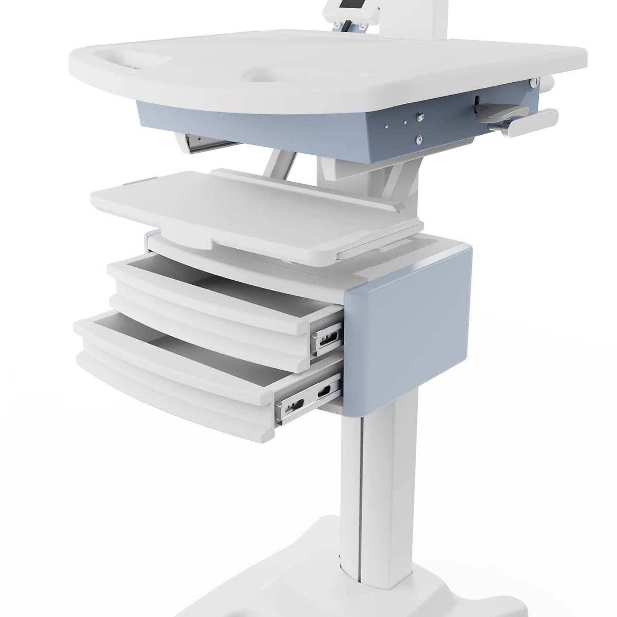 Luxor VitalPower Medical Deluxe Workstation — Mobile, Ergonomic, Includes 2 Batteries and Drawer Pack, Model# MCWS004