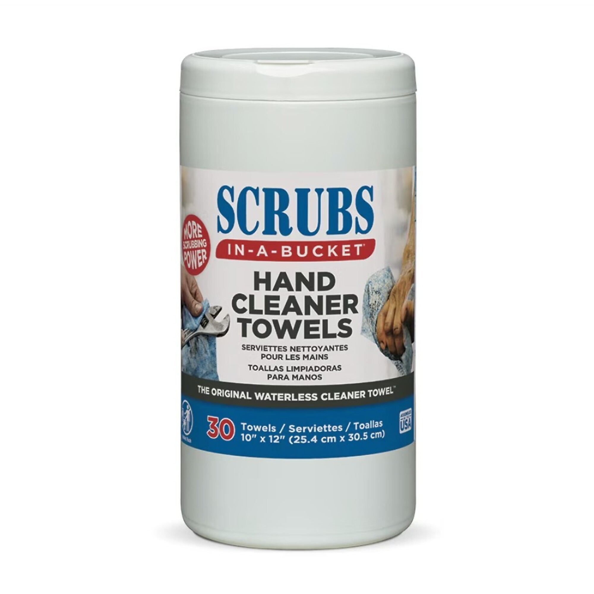 ITW Global Brands SCRUBS In-A-Bucket Hand Cleaner Towels — 6 Tubs, 30 Wipes Per Tub, Model# DYM42230