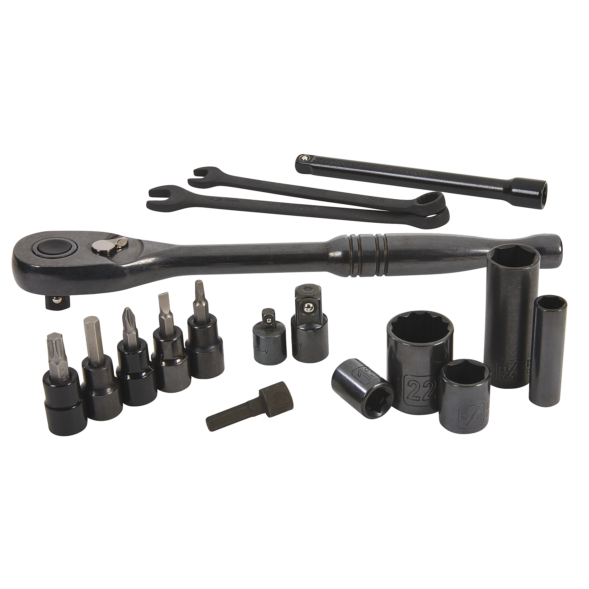 Klutch Mechanic's Tool Set, 225-Pc., 1/4in., 3/8in. & 1/2in. Drive, SAE & Metric