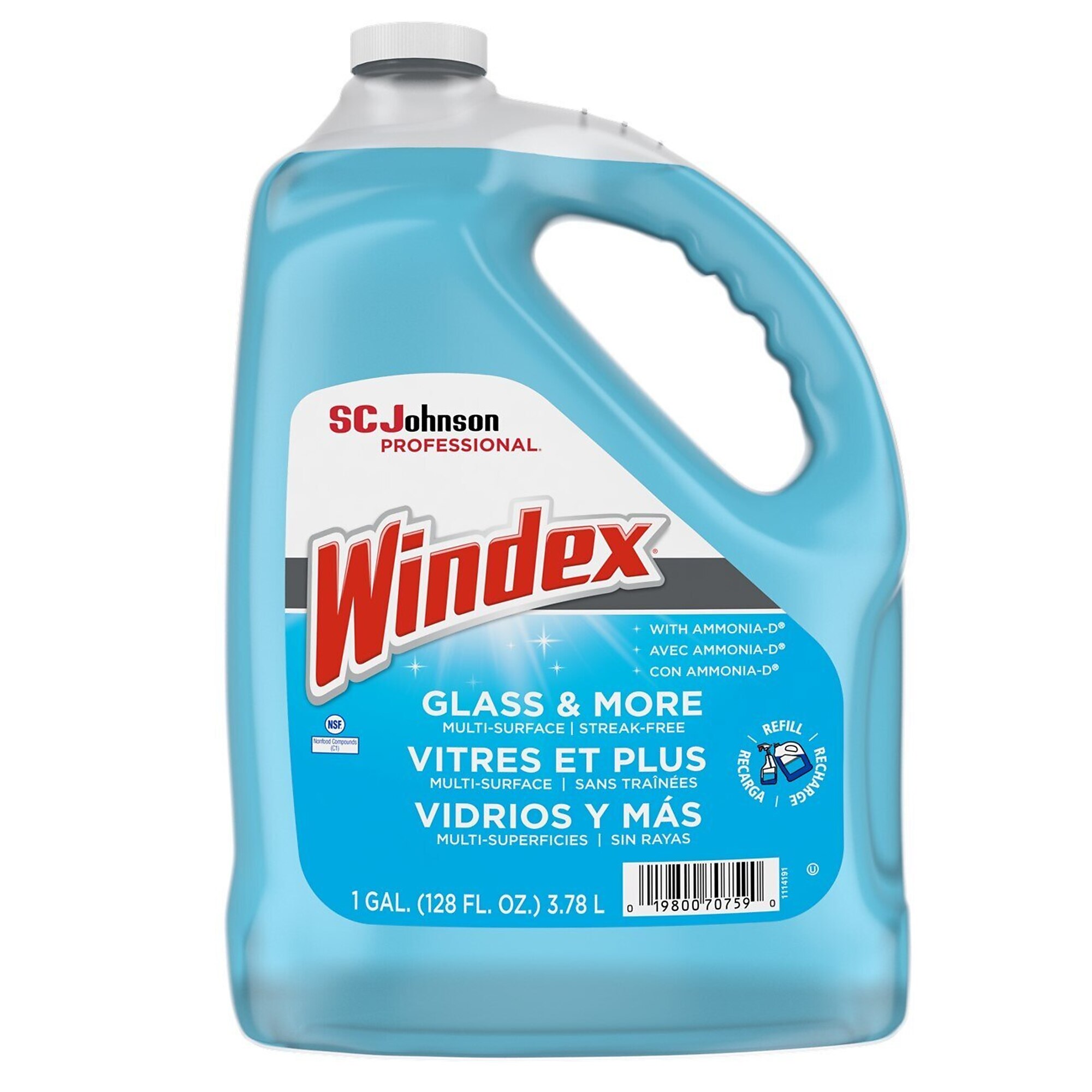 Windex Glass Cleaner — 1 Gal. Bottle, Blue Floral, 4 Pk, Model# SCJ696503