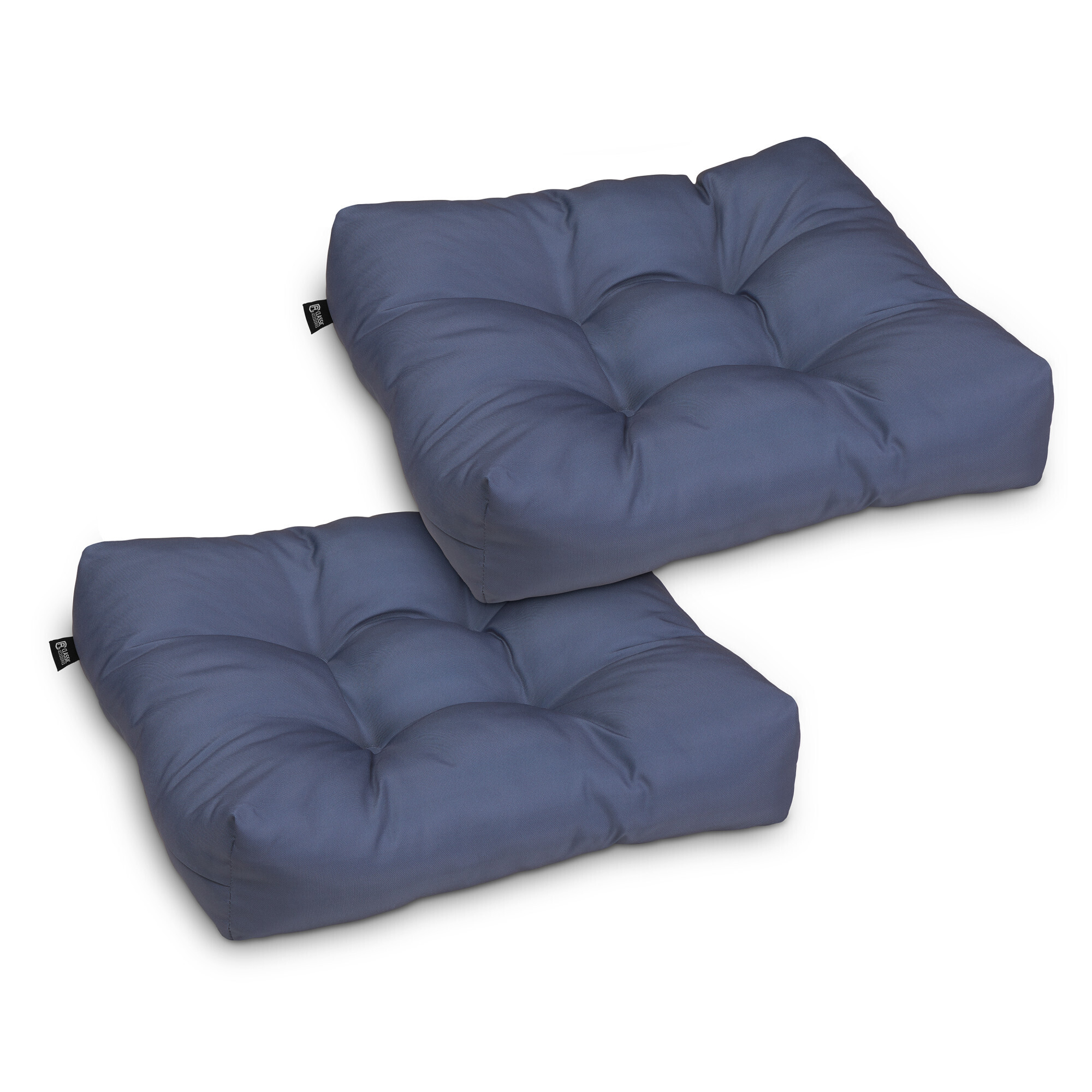 Classic Accessories Patio Seat Cushion — 19in. Width, Navy, 2-Pack, Model# 62-118-015502-2PK