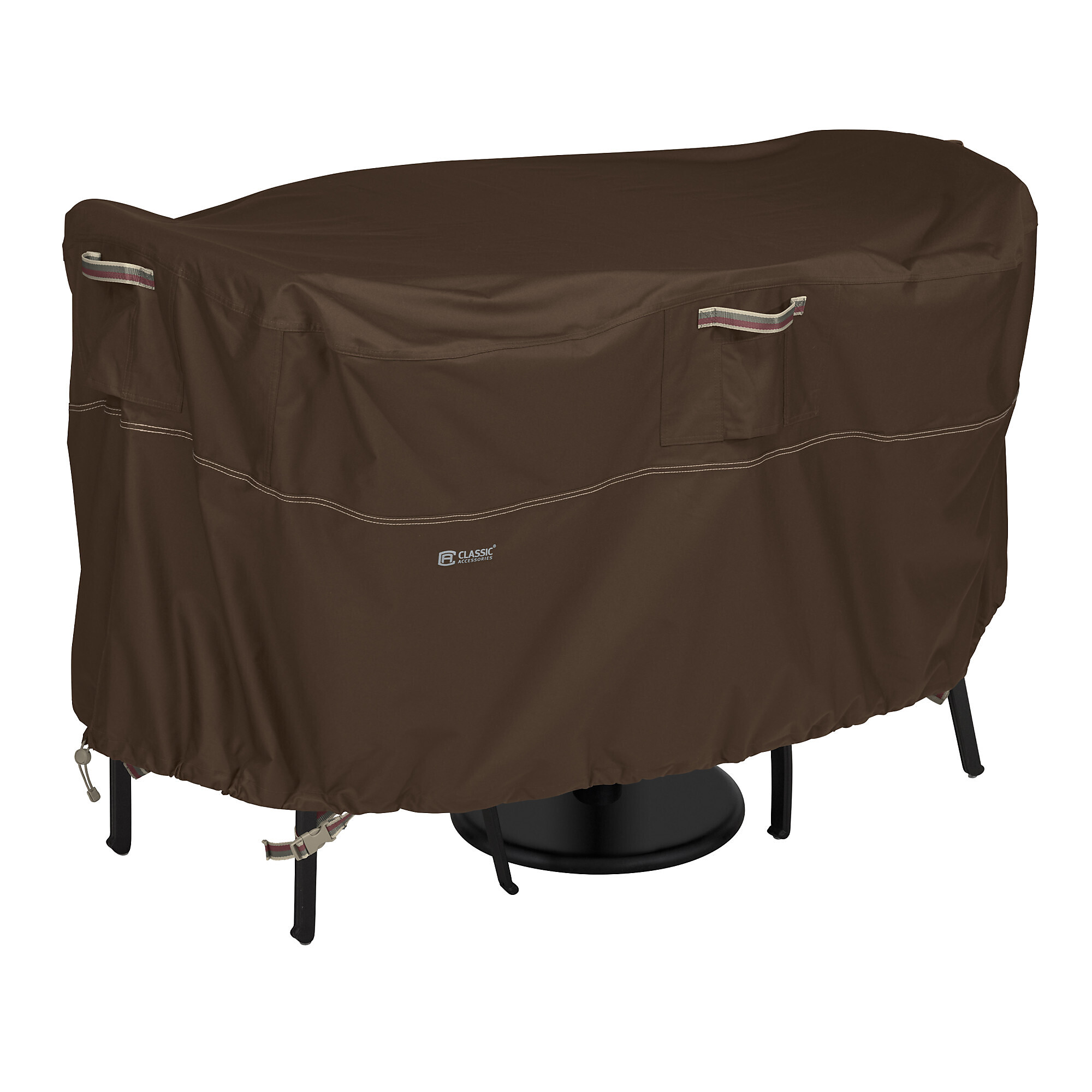 Classic Accessories Madrona RainProof Patio Bistro Table & Chair Set Cover — 72in., Taped Seams, Brown, Model# 56-325-026601-RT