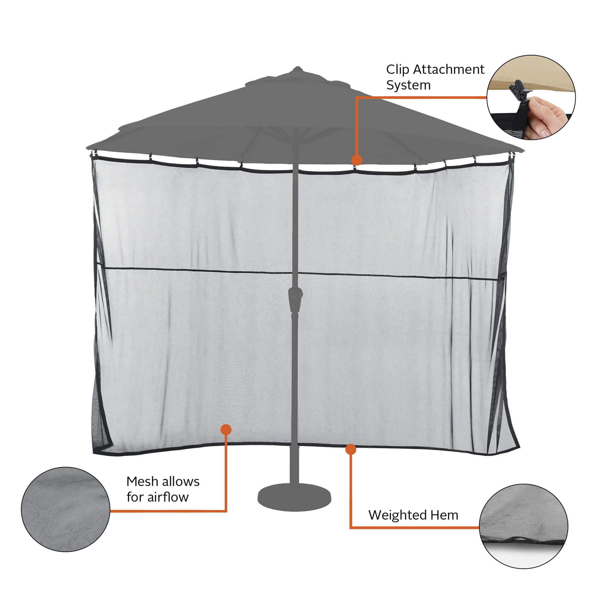 5-6foot patio umbrellas with base Galtech 6 X 6 Ft. Square Aluminum Patio Market Umbrella W/ Push Lift