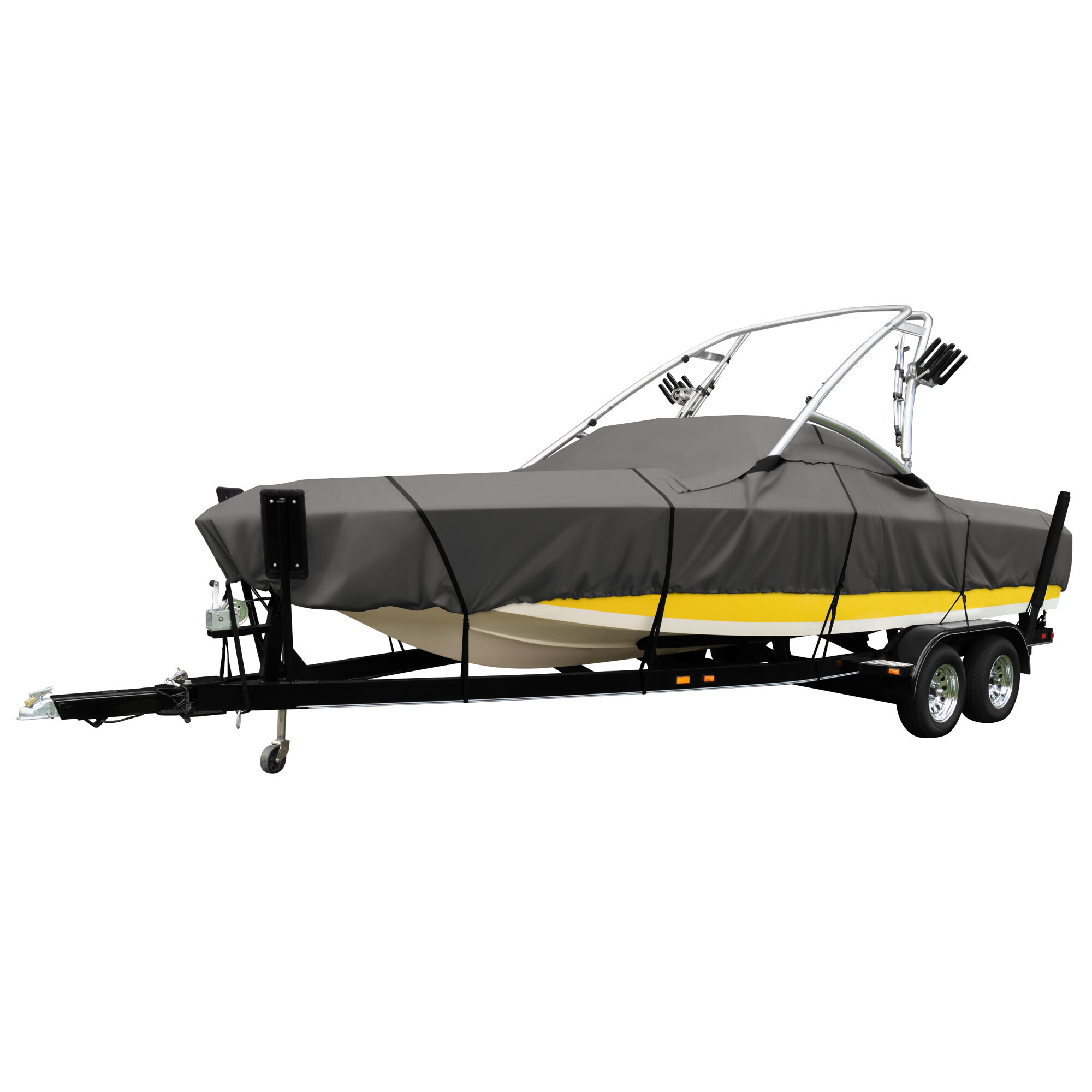 Classic Accessories StormPro Heavy-Duty Ski & Wakeboard Tower Boat Cover — Fits 22ft. to 24ft. Boats, 116in. Beam Width, Model# 20-413-130801-RT
