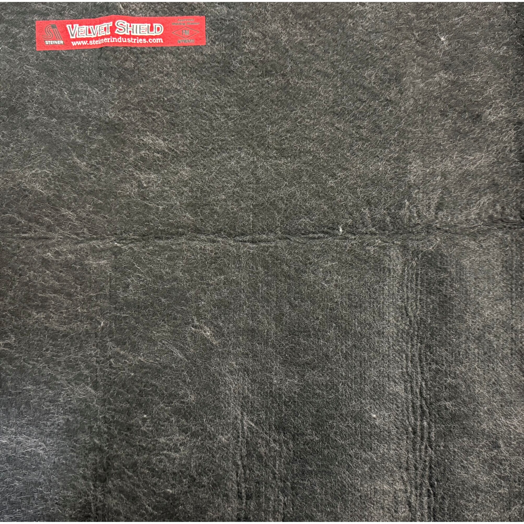 Steiner, Velvet Shield® - 16 oz Black Carbonized Fiber Fabric Welding Blanket, Model # 316-18X18.  For heavy duty welding - sparks, spatter, and light slag. Carbonized fiber fabric is the softest and toughest welding protection ever.