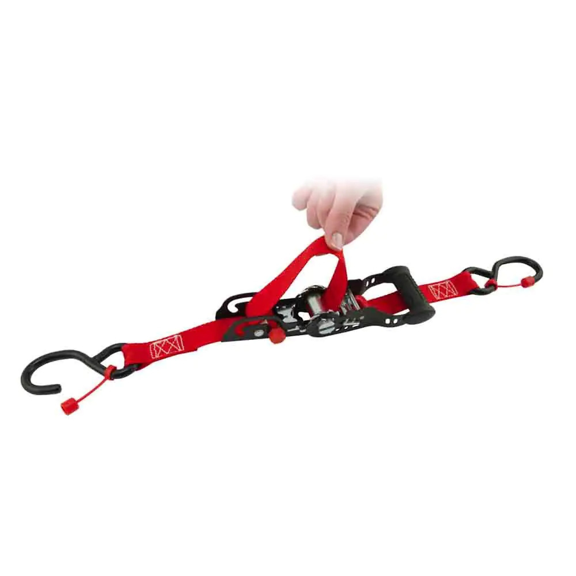 Erickson, Sliding Ratchet Straps with Cap Lock Hooks, Pair of 1.25 inch x 14 foot Straps, Light Duty, 1200 lb Capacity, Model# E-31427