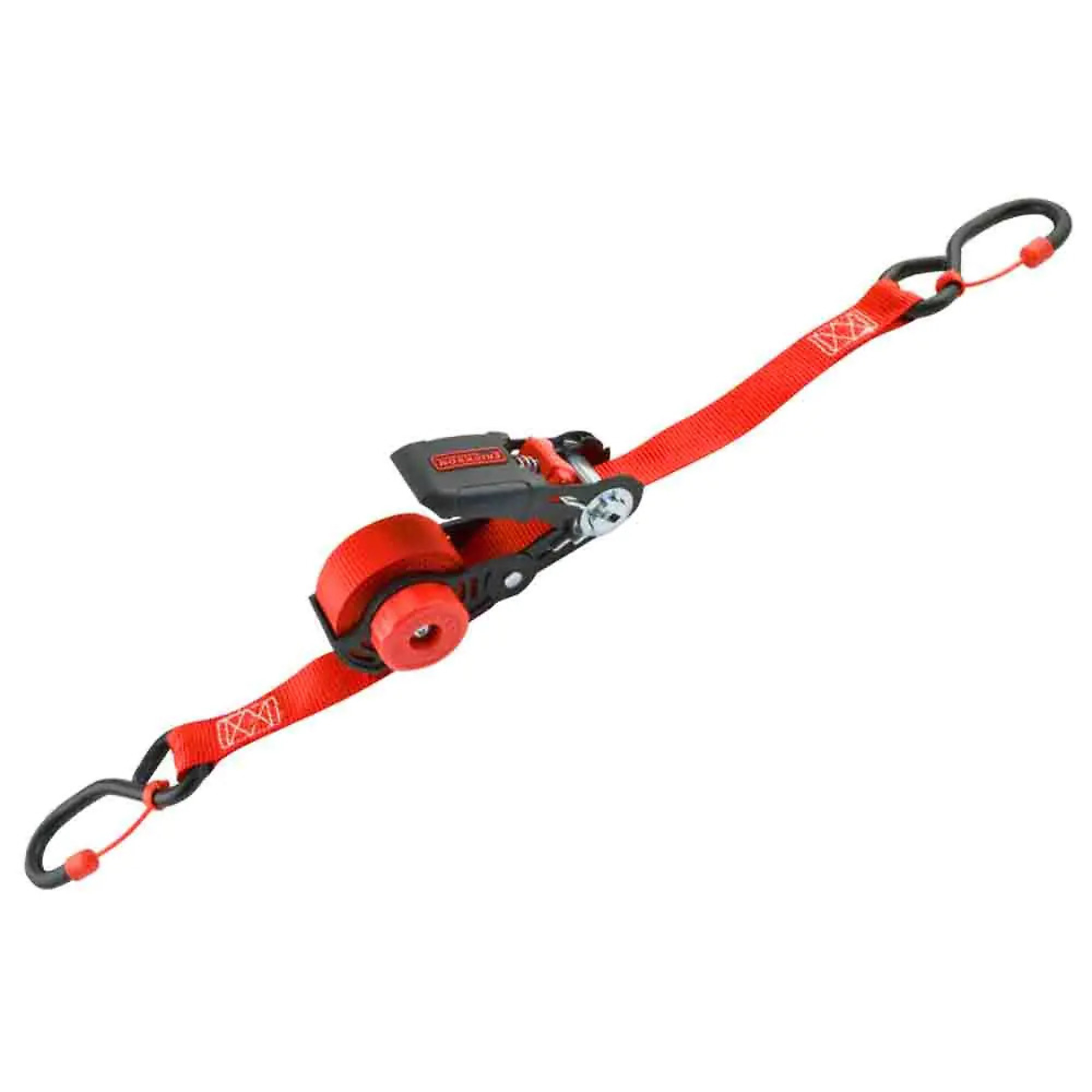 Erickson, The Winder Ratchet Tie-Down Straps with Cap Lock Hooks, Pair of 1 inch x 15 foot Straps, Light Duty, 1200 lb Capacity, Model E-31430