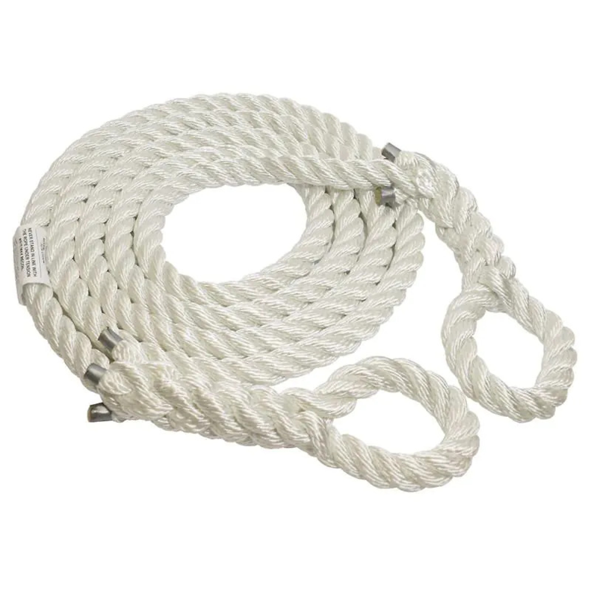 Hercules, Nylon Tow Rope with Eyes, 1 1/2 inch x 25 feet - Finished length of 19 feet, 50K Break Strength, Model# T4825E