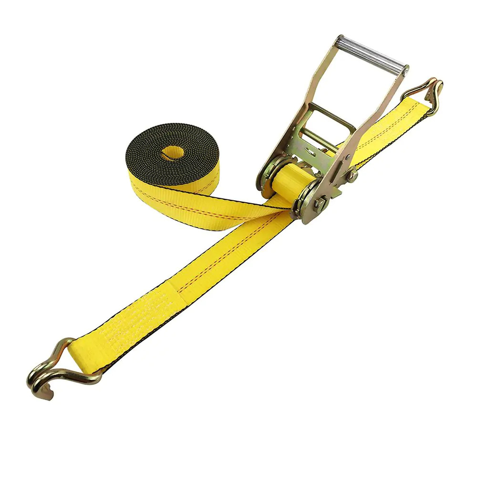 Erickson, Self Tensioning Ratcheting Tie Down, J-Hooks, 2 inch x 27 foot Strap, Heavy Duty, 10K Capacity, Model# E-62027