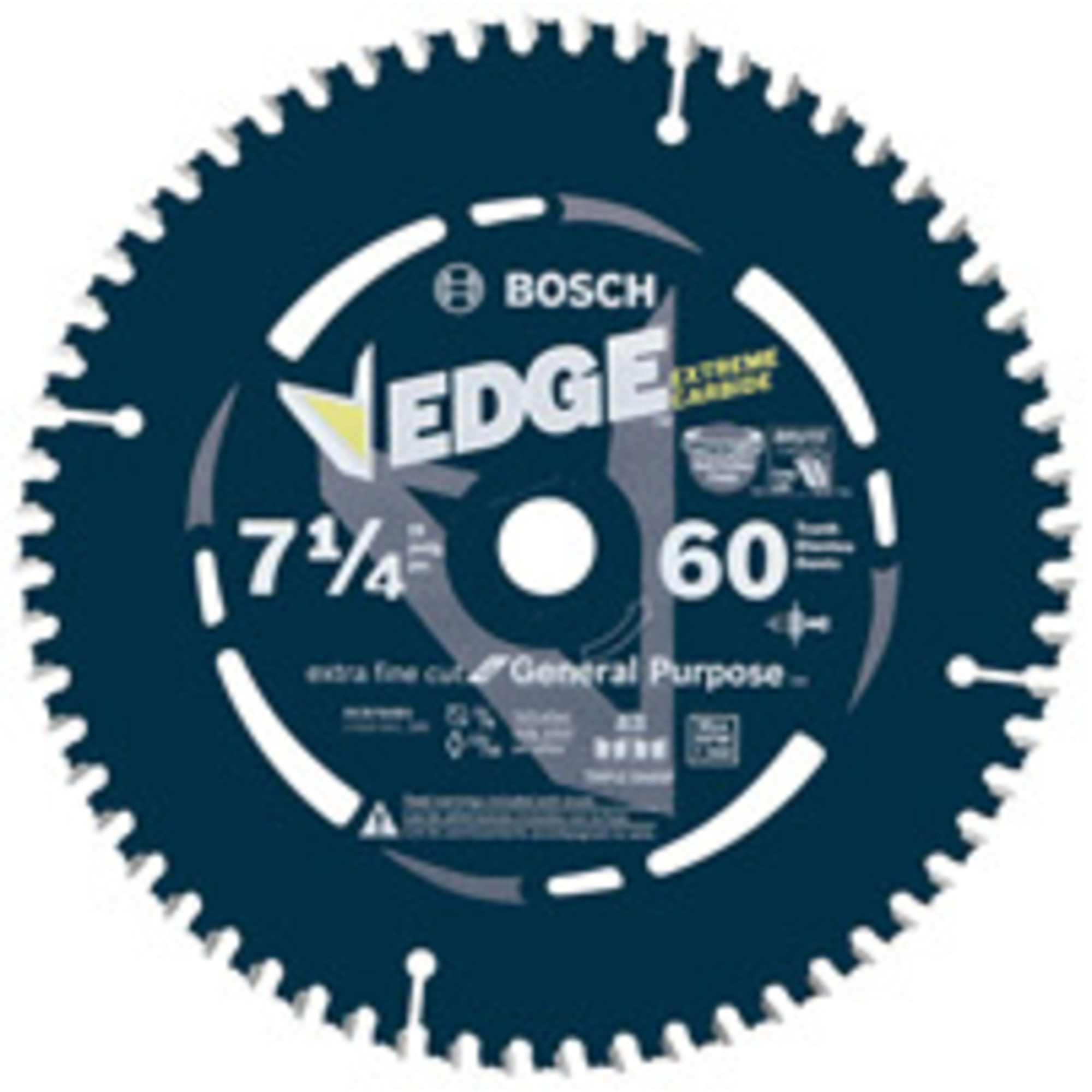 Bosch Edge Circular Saw Blade — 7 1/4in., 60 Tooth, Extra-Fine Finish, Model# DCB760