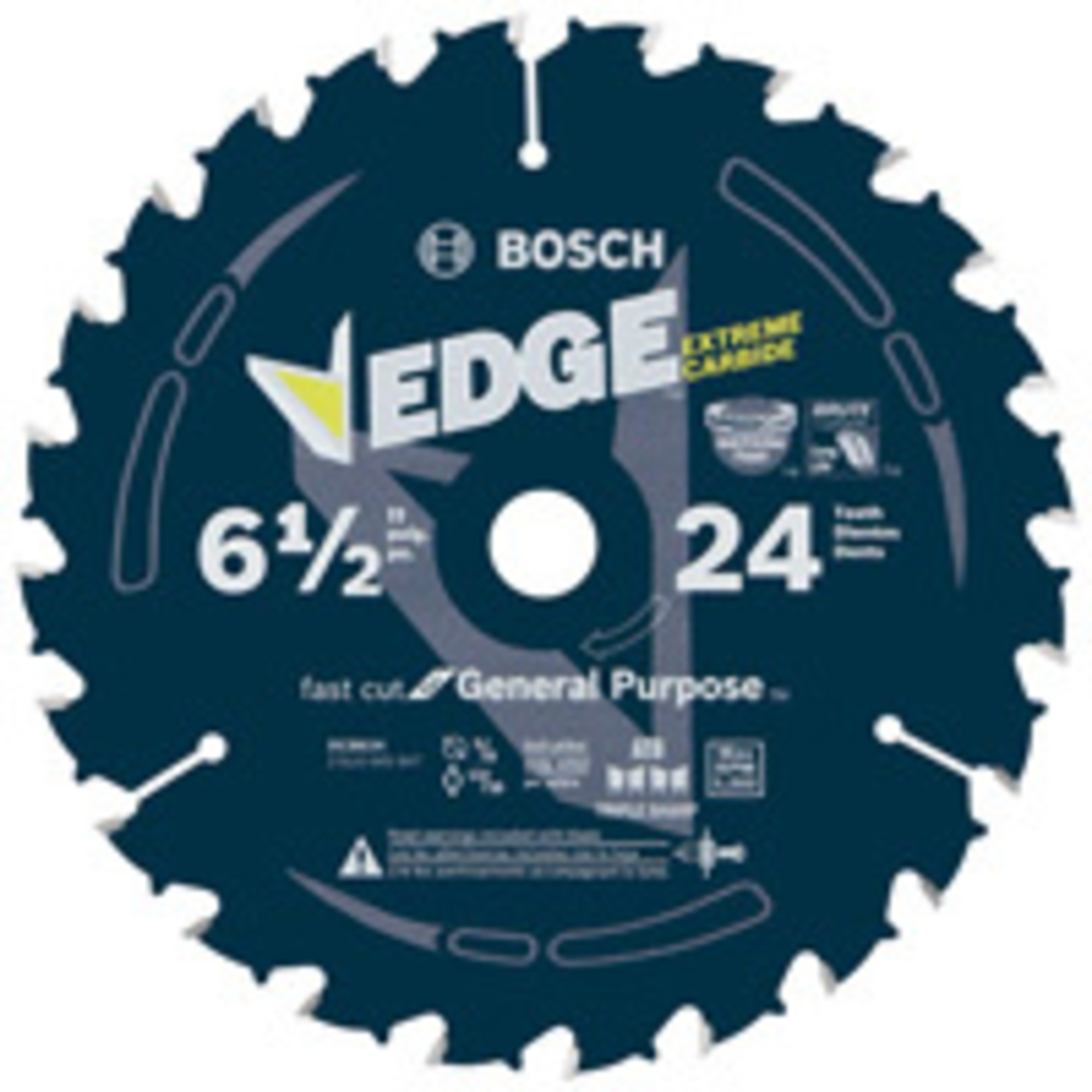 Bosch Edge Circular Saw Blade — 6 1/2in., 24 Tooth, General Purpose, Model# DCB624