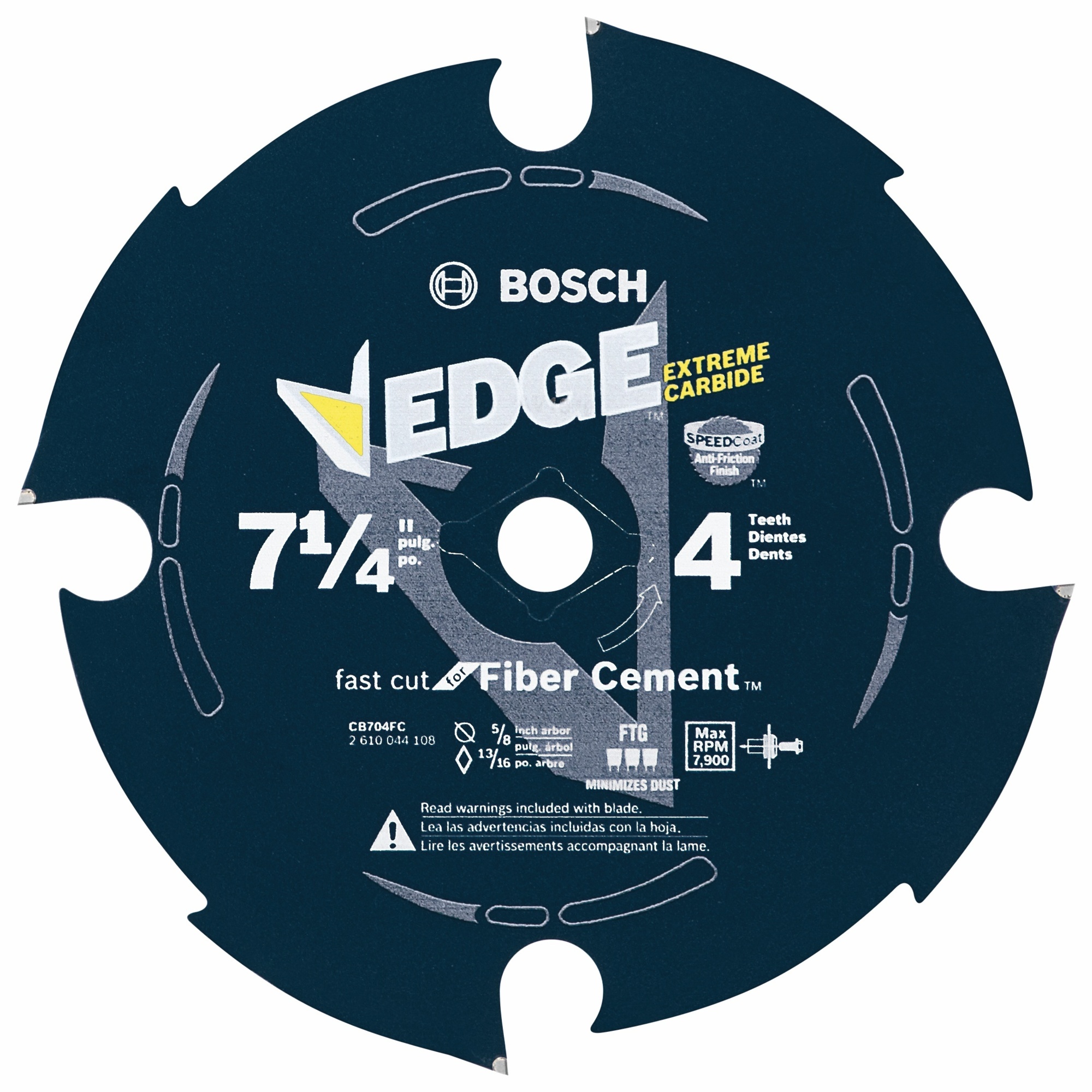 Bosch Edge Diamond-Impregnated Carbide-Tipped Saw Blade — 7 1/4in., 4 Tooth, Model# CB704FC